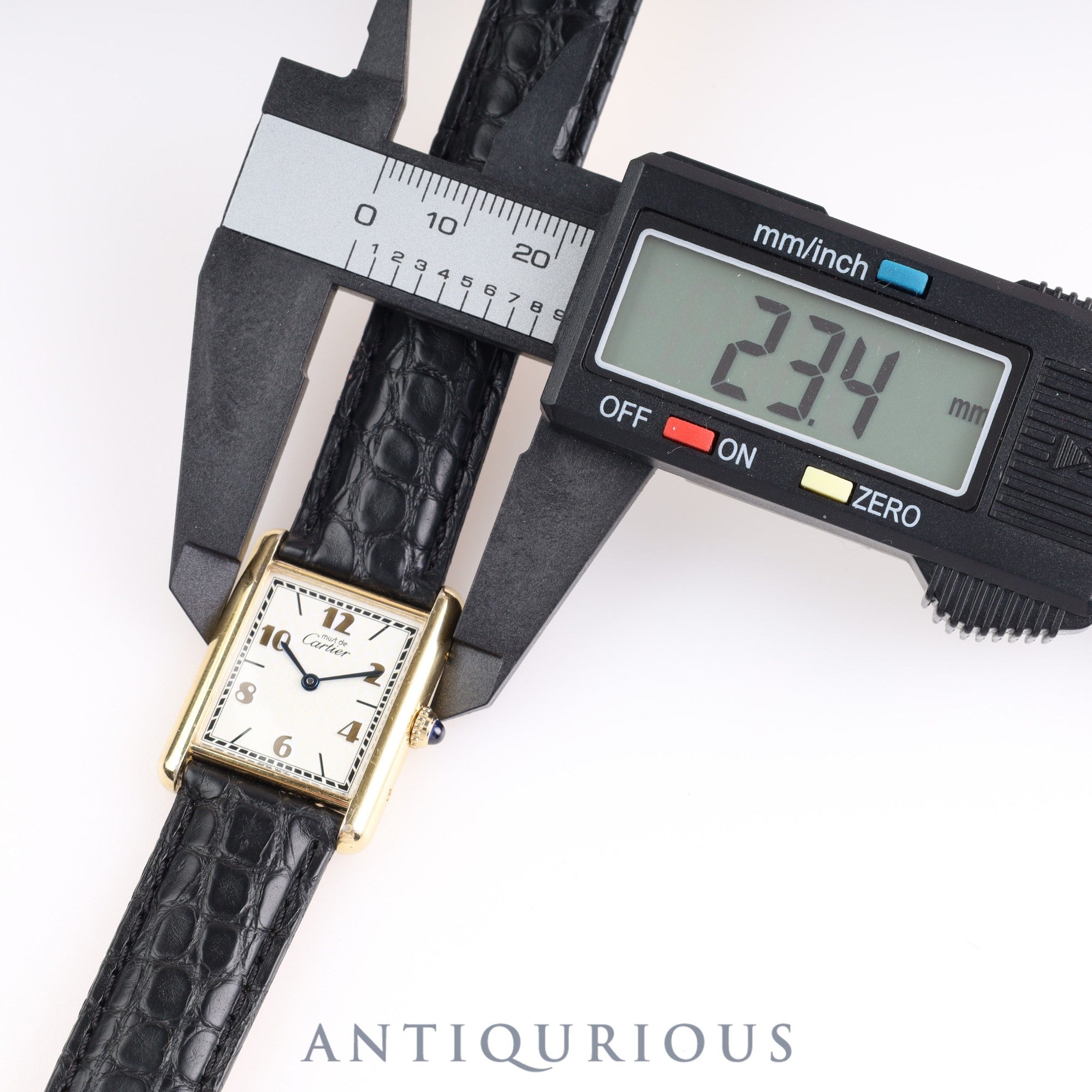 Cartier Must Tank LM QZ590005 SV925 Leather Genuine D-buckle Arabic dial Box Cartier boutique complete service