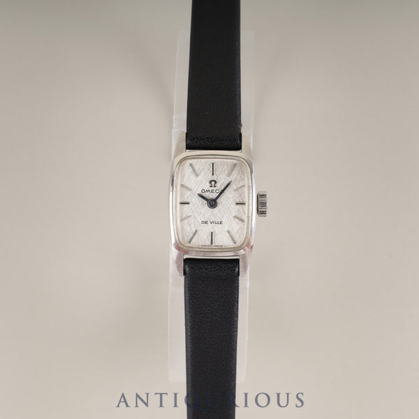オメガ デ・ヴィル 手巻き SS 革 社外尾錠(SS)シルバー文字盤 オーバーホール済み