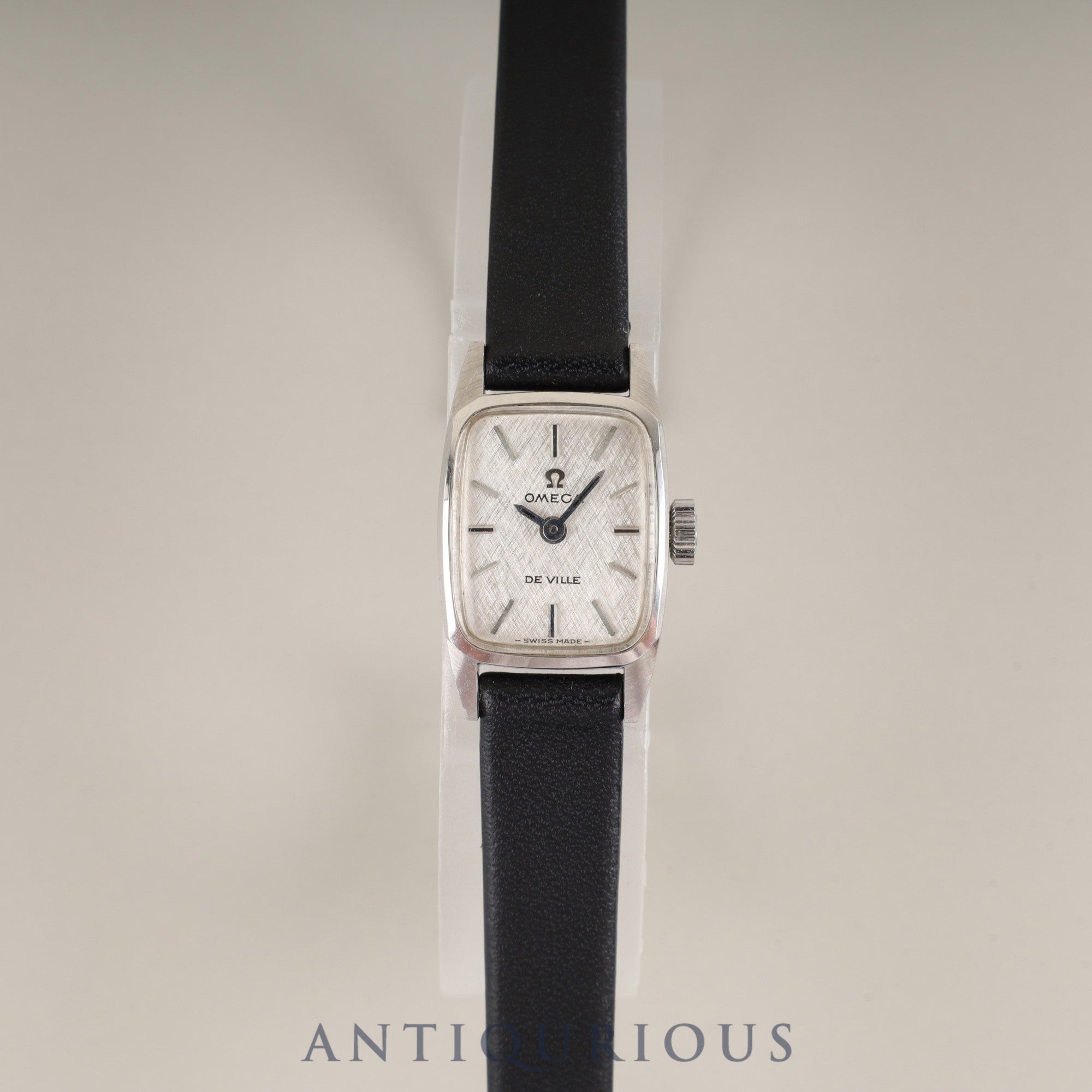 オメガ デ・ヴィル 手巻き SS 革 社外尾錠(SS)シルバー文字盤 オーバーホール済み