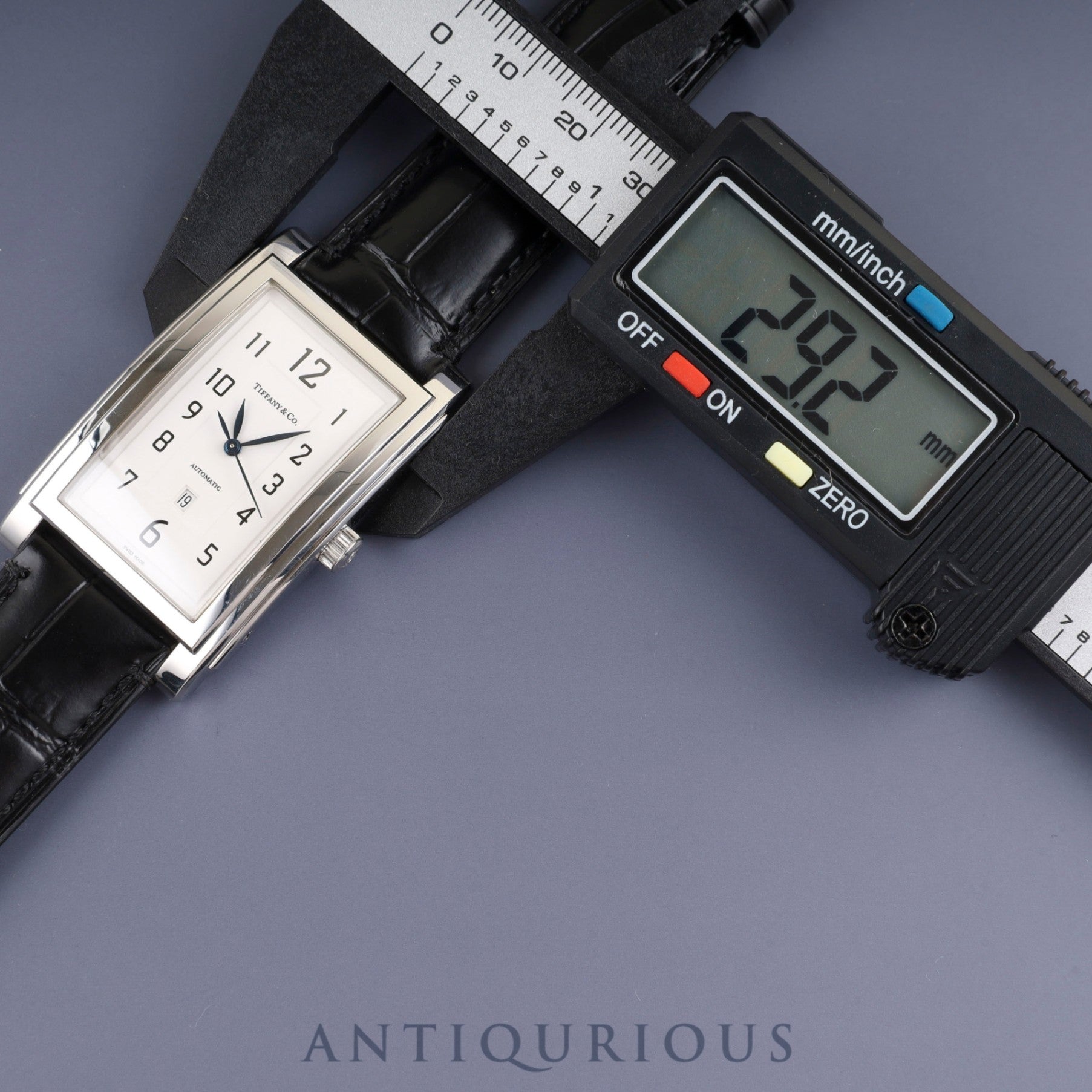 ティファニー グランドデイト 自動巻き SS 革 純正尾錠(SS)ホワイトアラビア文字盤 オーバーホール済み