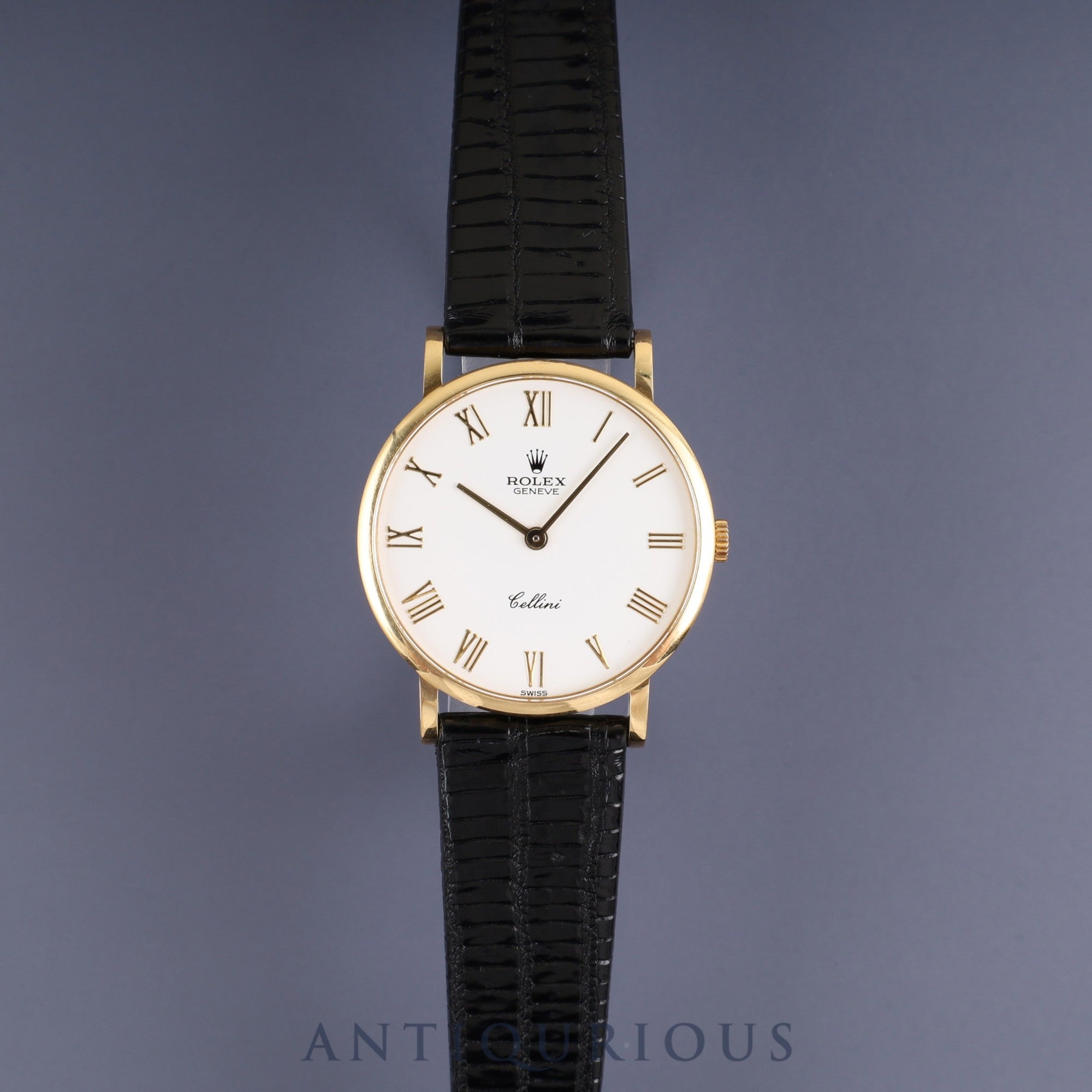 Rolex Cellini 5112/8 Manual Winding Caliber 1602 18K Leather Strap (750) White Roman Dial W Serial (1994-1995) Warranty Card Box Booklet Genuine Strap Overhauled