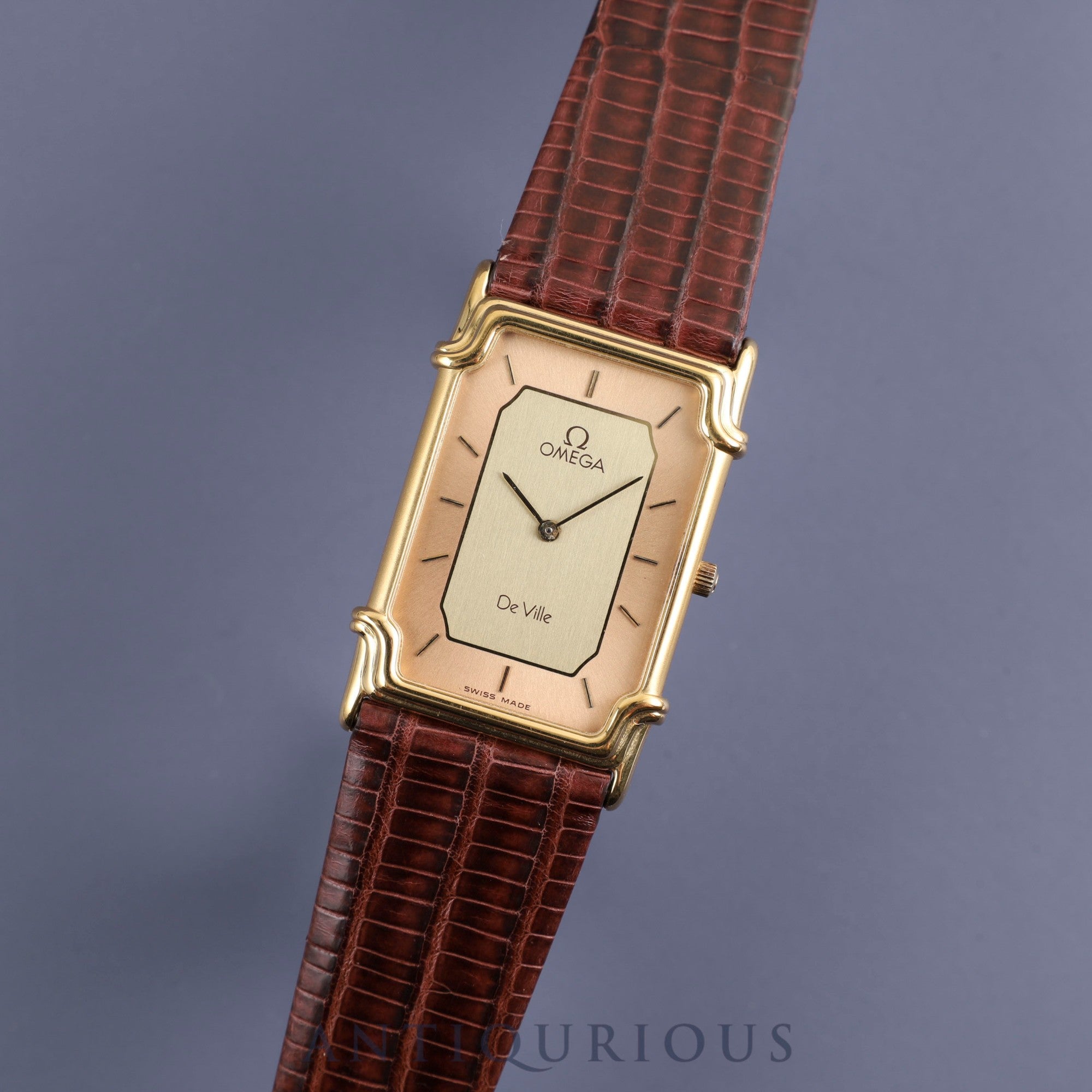 オメガ デ・ヴィル 19102300 クォーツ Cal.279 001/ 1455 GP 革 純正尾錠(GP)ゴールド文字盤 箱 オーバーホール済み
