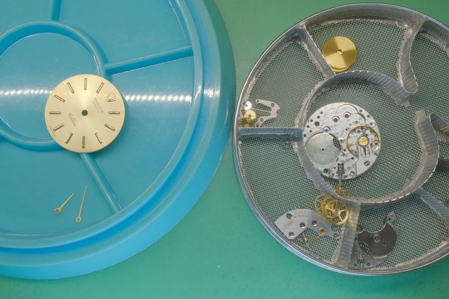 Rolex Cellini 3800 manual winding Cal. 1600 750 leather strap genuine buckle (GP) gold dial 35 series (1972) genuine leather strap overhauled