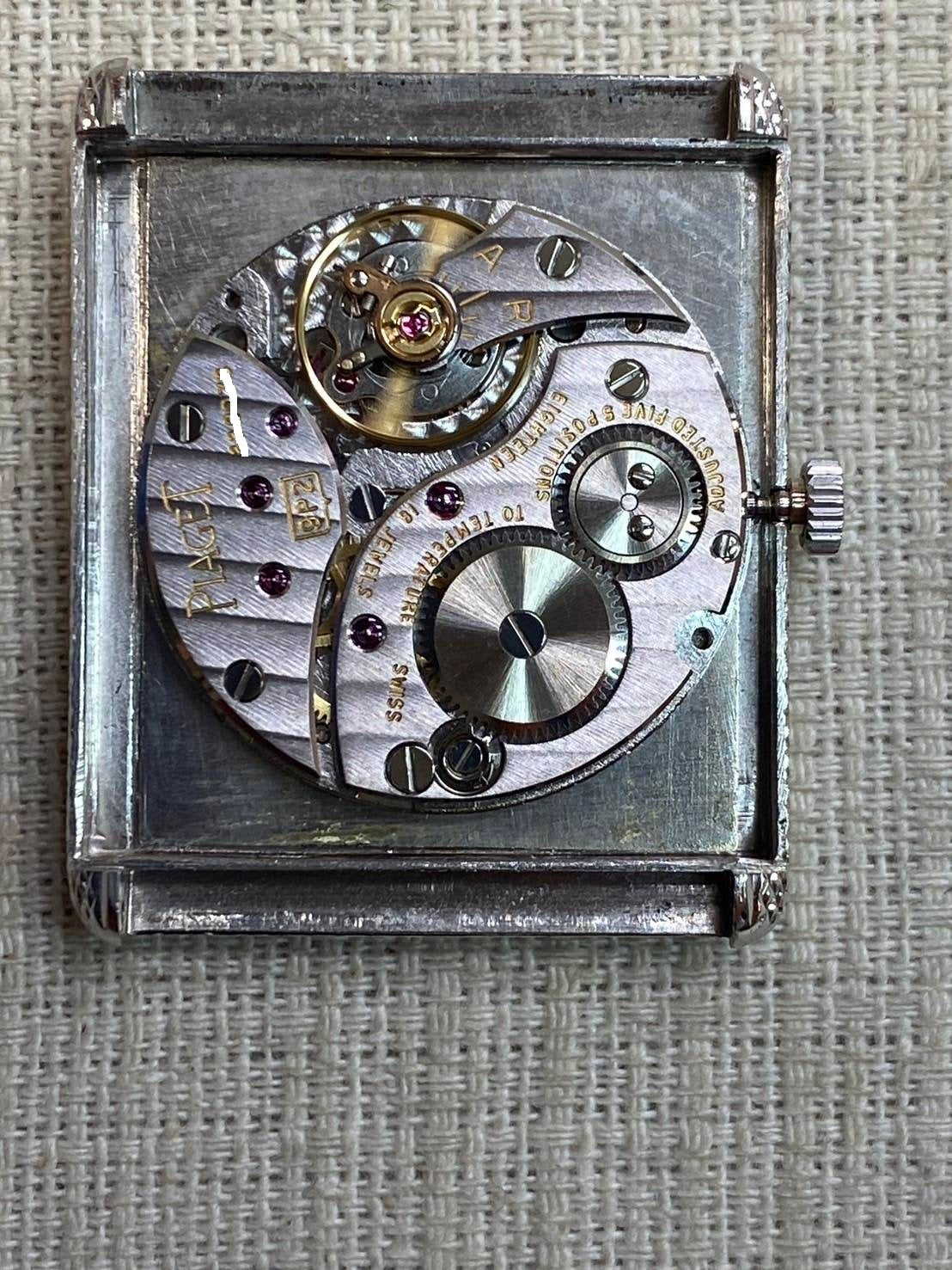 ピアジェ レクタンギュラーケース 9152 手巻き Cal.9P2 WG 革 グレー文字盤