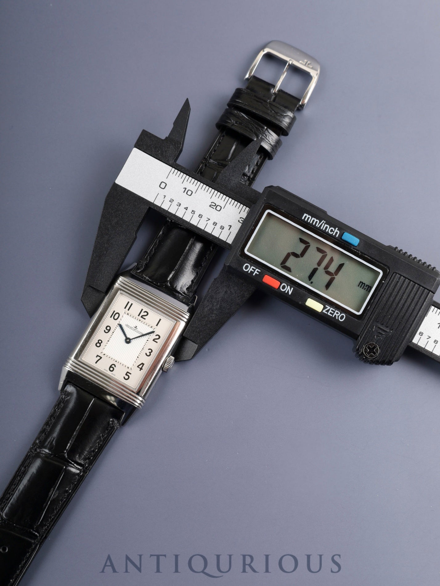 ジャガー・ルクルト グランド レベルソ ウルトラ スリム Q2788520/277.8.62 手巻き Cal.822 SS 革 純正ピンバックル(SS)シルバーアラビア文字盤 箱 保証書(2014年) 冊子 オーバーホール済み