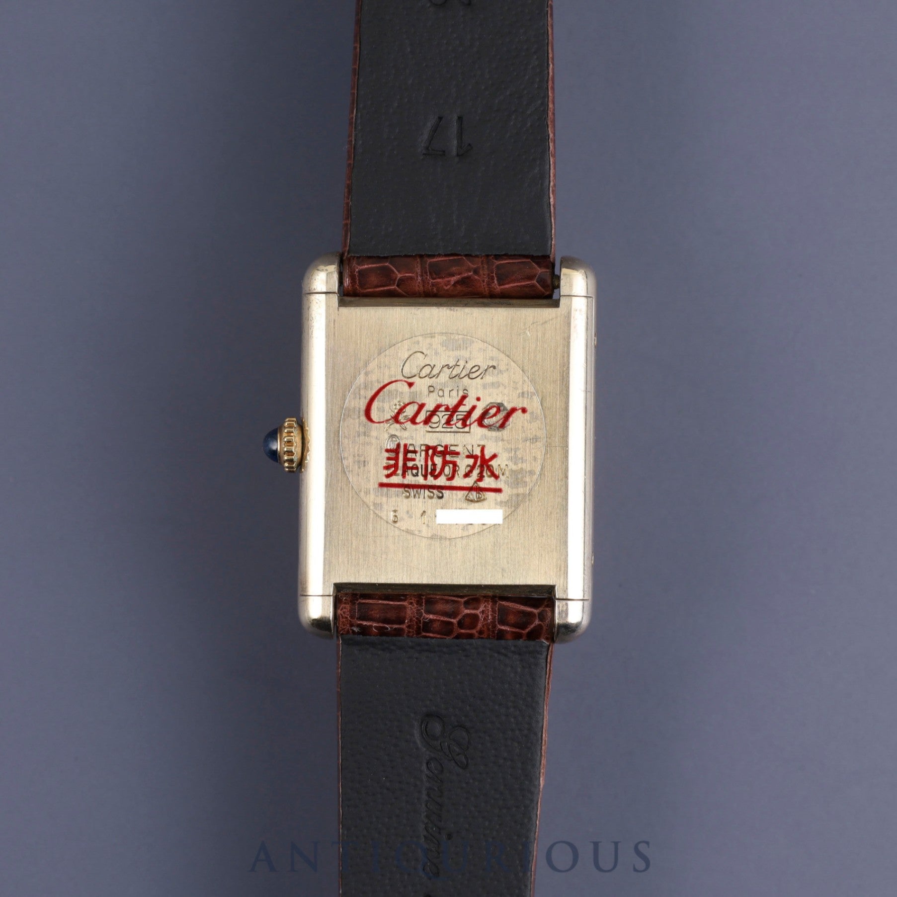 Cartier Must Tank LM 1974213 Manual winding SV925 Leather Genuine buckle (GP) Ivory Roman dial International lifetime warranty (1980) Complete service completed at Cartier boutique
