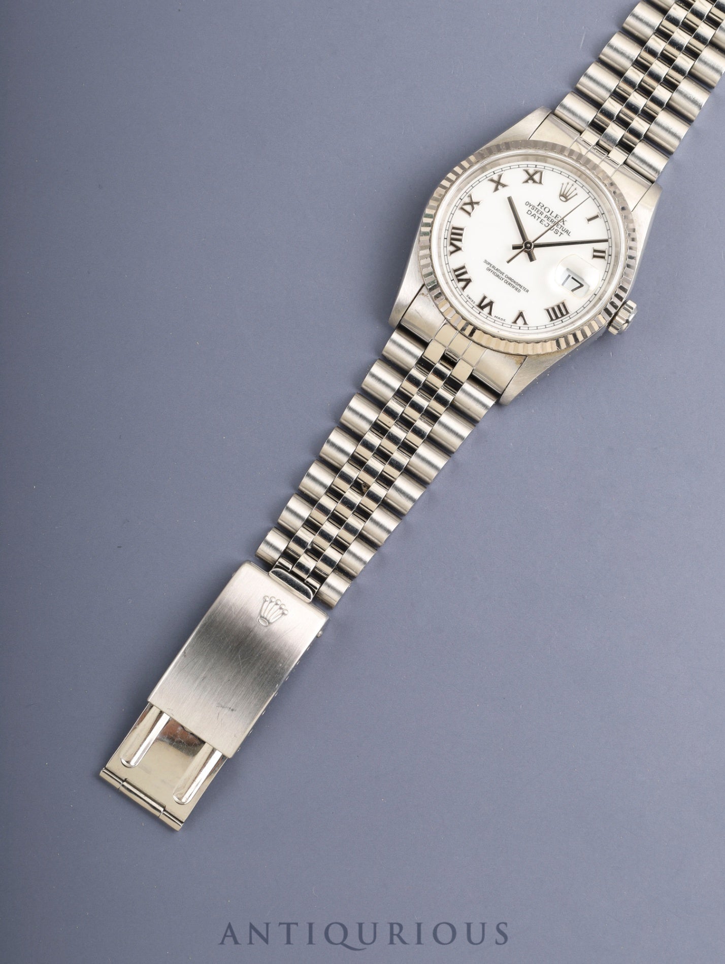 Rolex Datejust 16234 Automatic Cal.3135 SS/WG SS White Roman Dial (SWISS MADE) U-serial (1997) Box Overhauled