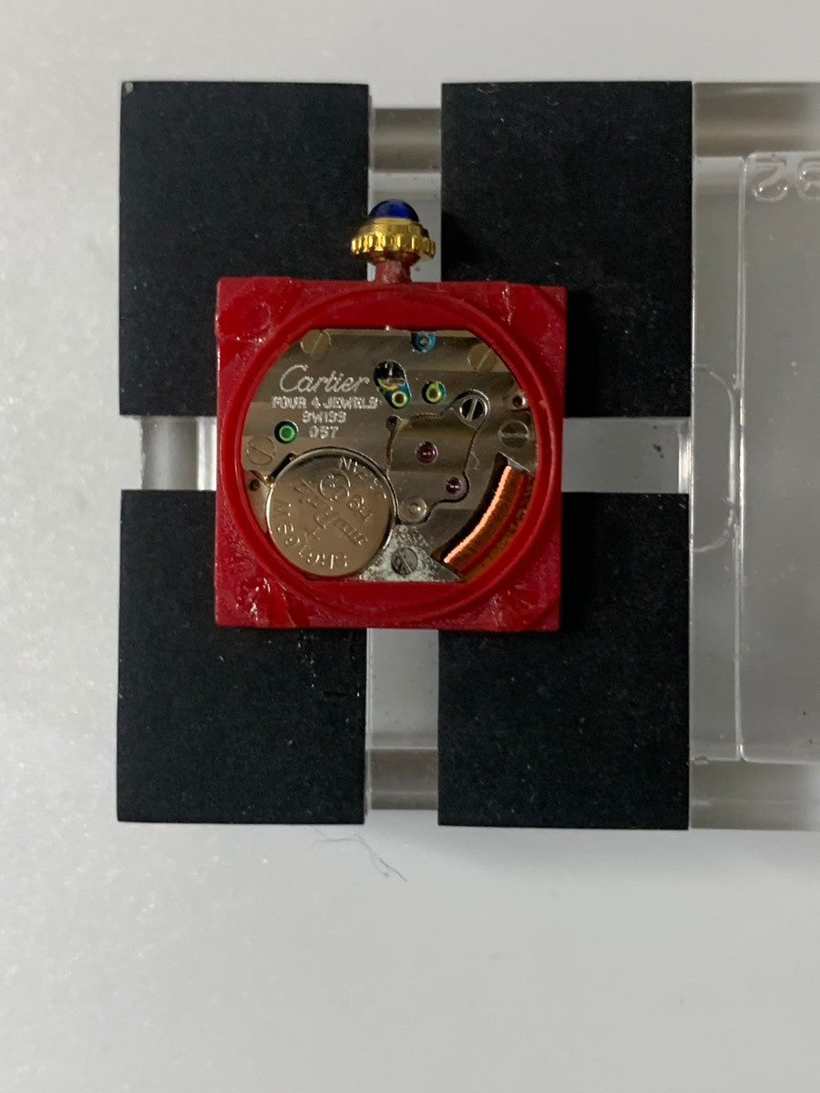 カルティエ マストタンク SM 5057001 クォーツ Cal.057 SV925 革 純正尾錠(GP)飛びアラビアCC文字盤 1982年頃~1995年頃 オーバーホール済み 新品仕上げ済み