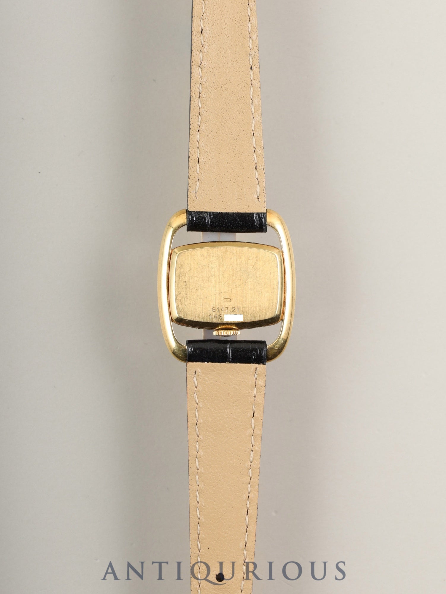 Jaeger-LeCoultre Driver's Watch Etrier 6147.21 Manual Winding Caliber 750 Leather Strap with Genuine GP Buckle White Roman Dial Overhauled