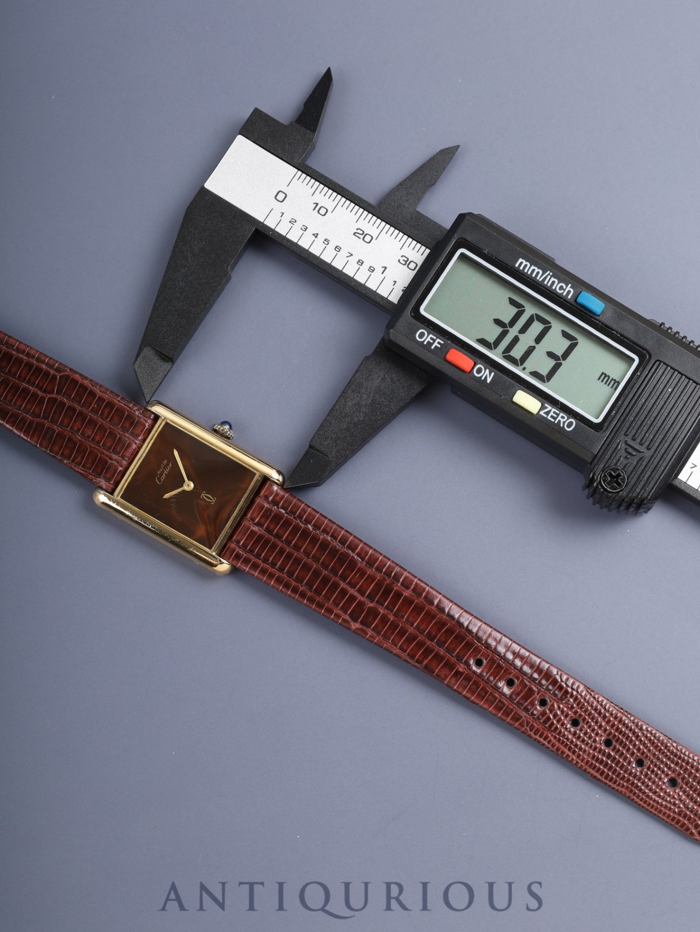 カルティエ マストタンク LM 手巻き Cal.78-1/ETA2512 SV925 革 純正尾錠(GP)マホガニー文字盤(SWISS表記) オーバーホール済み