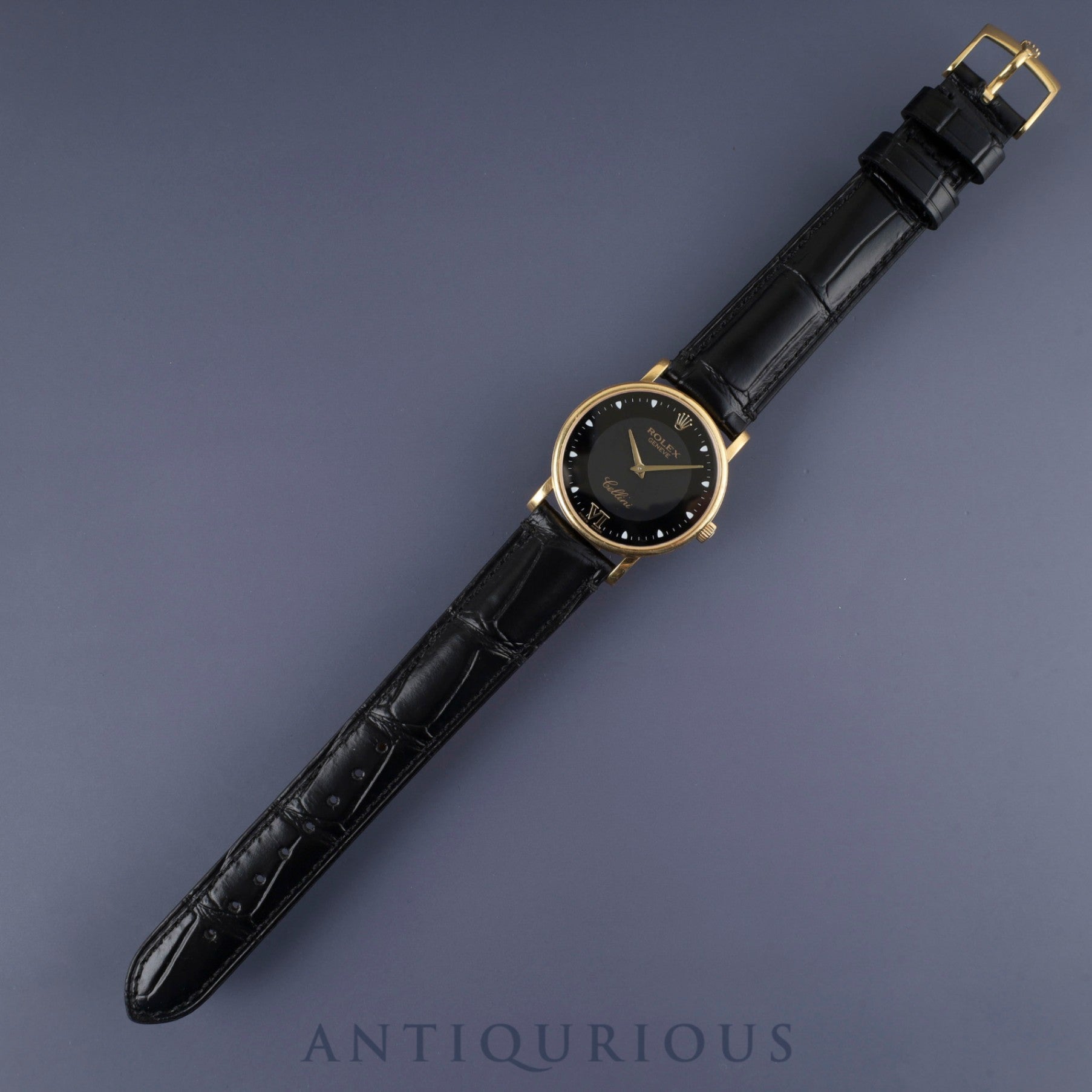 Rolex Cellini 5115/8 Manual Winding Caliber 1600 750 Leather Genuine Buckle (750) Black Dial Warranty (Personalized, 201?) International Service Warranty (2015) Repair Details (2015) Booklet Overhauled