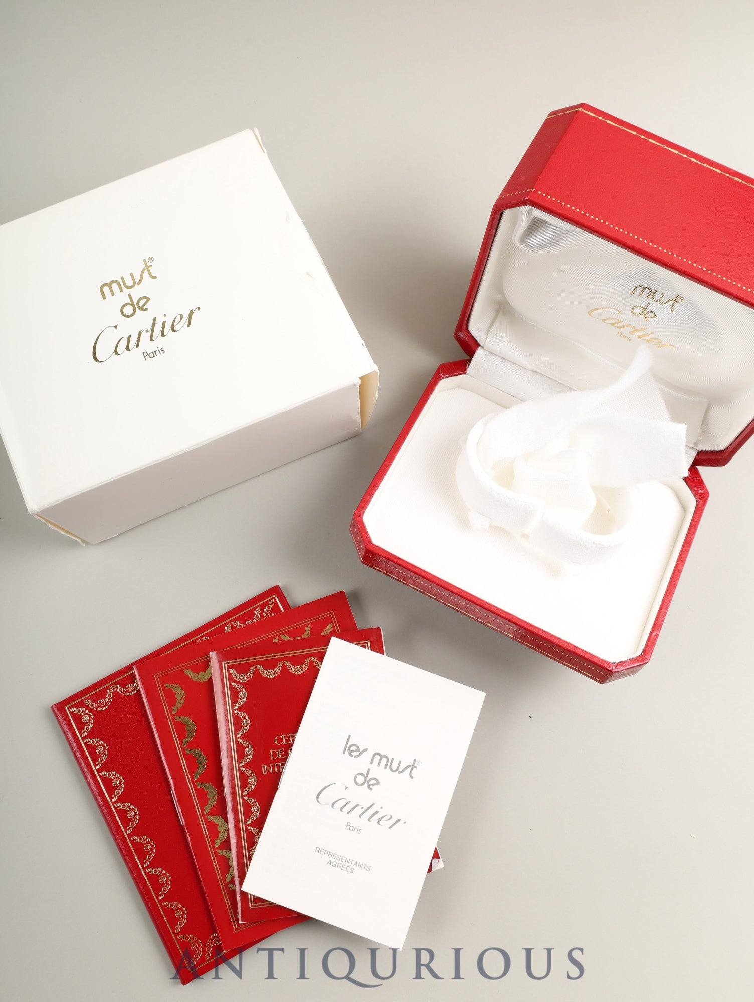 カルティエ マストコリゼ W1001665 / 690002 クォーツ Cal.90.06 SV925 革 純正Dバックル(SS) ホワイトローマン文字盤 箱 冊子 保証書(個人名記載あり)オーバーホール済み