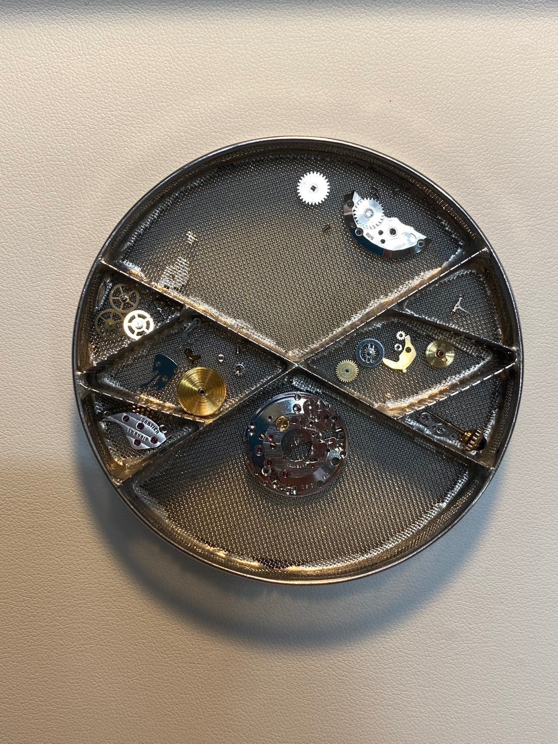 カルティエ マストタンク LM 手巻き Cal.78-1 SV925 革 純正尾錠(GP)マホガニー文字盤 オーバーホール済み