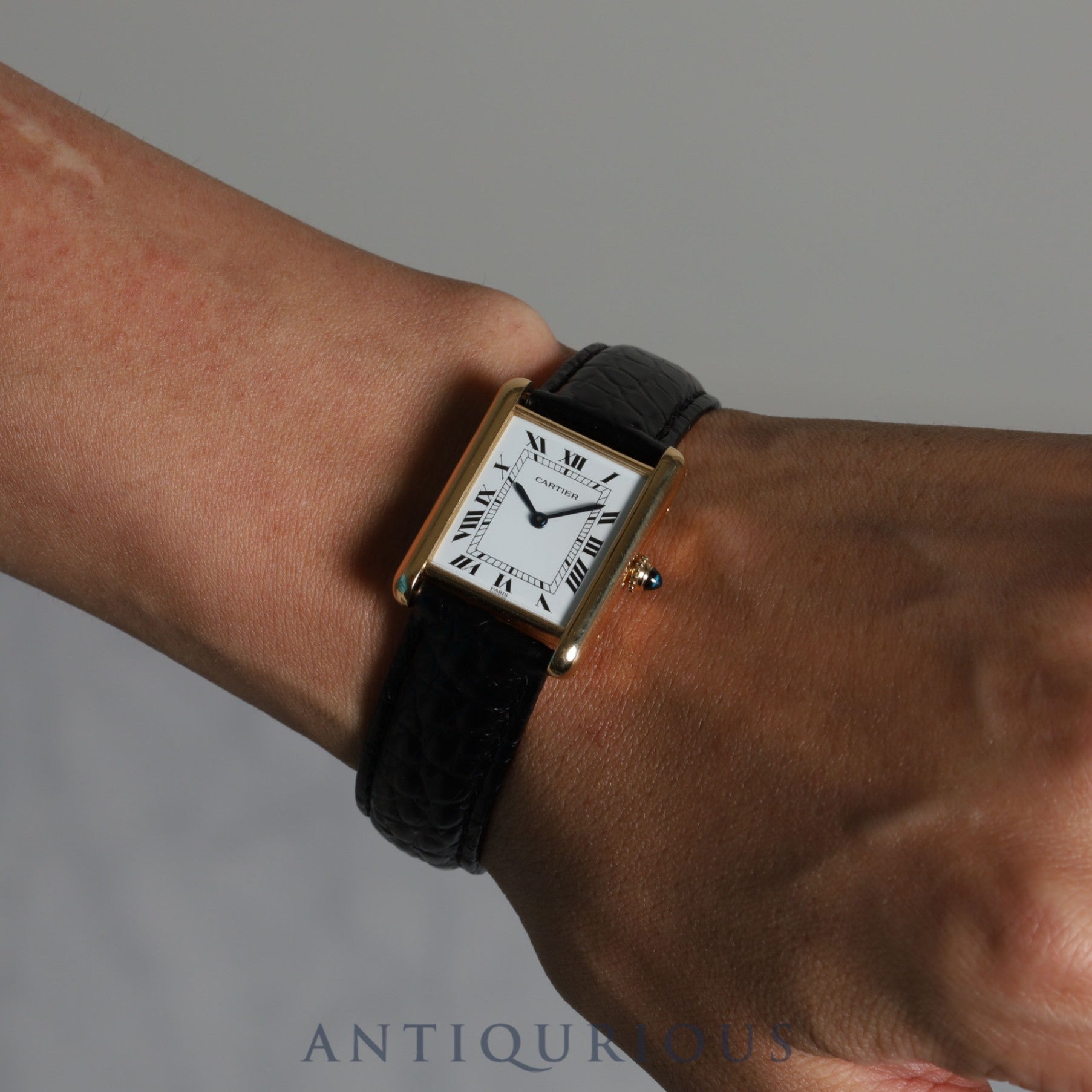 Cartier Tank Louis Cartier LM 81720552 78086 Manual winding Cal.78-1 750 Leather Genuine buckle (750) White PARIS dial Complete Cartier boutique service completed