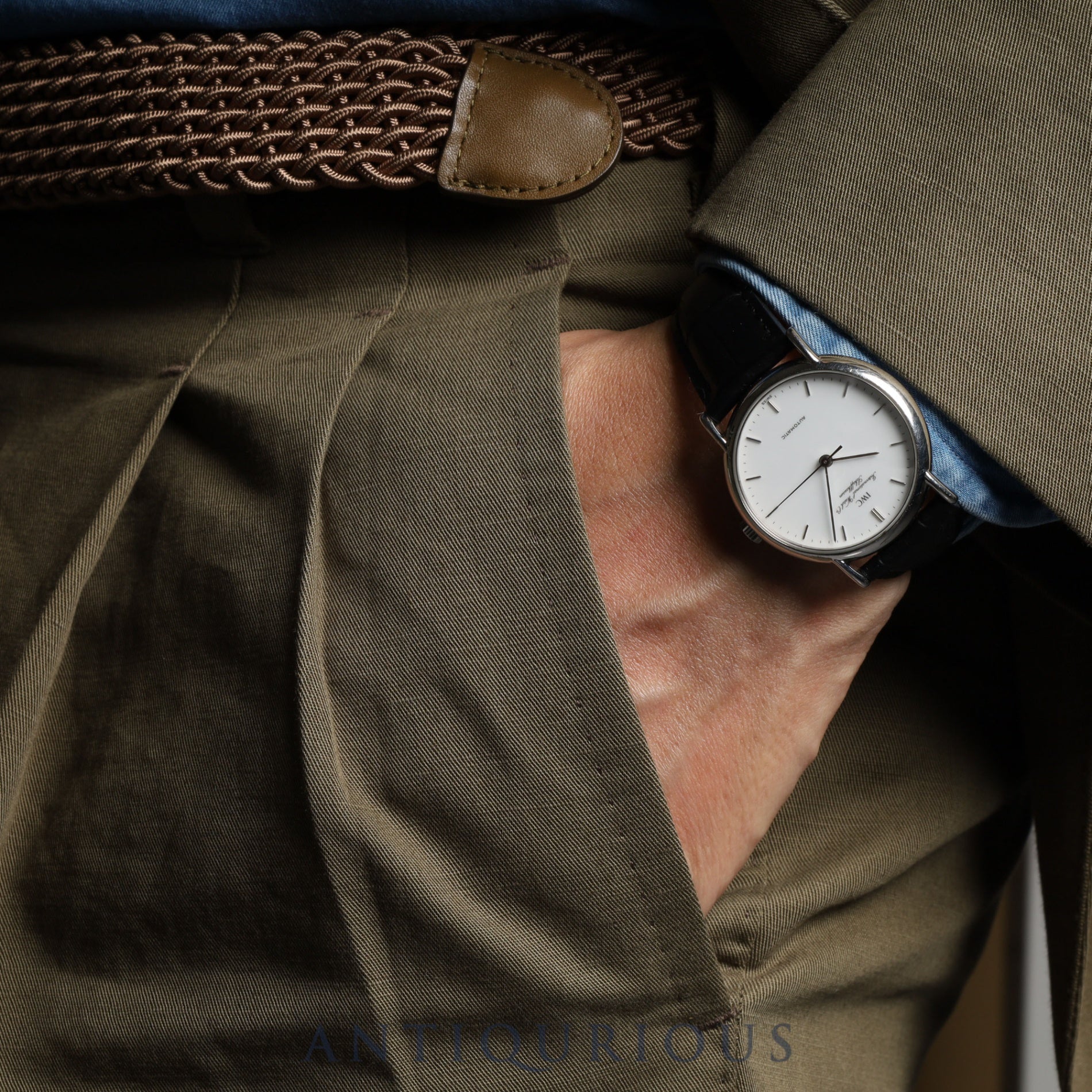 IWC ポートフィノ IW351403 自動巻き SS 革 ホワイト文字盤 アイダブリュシー