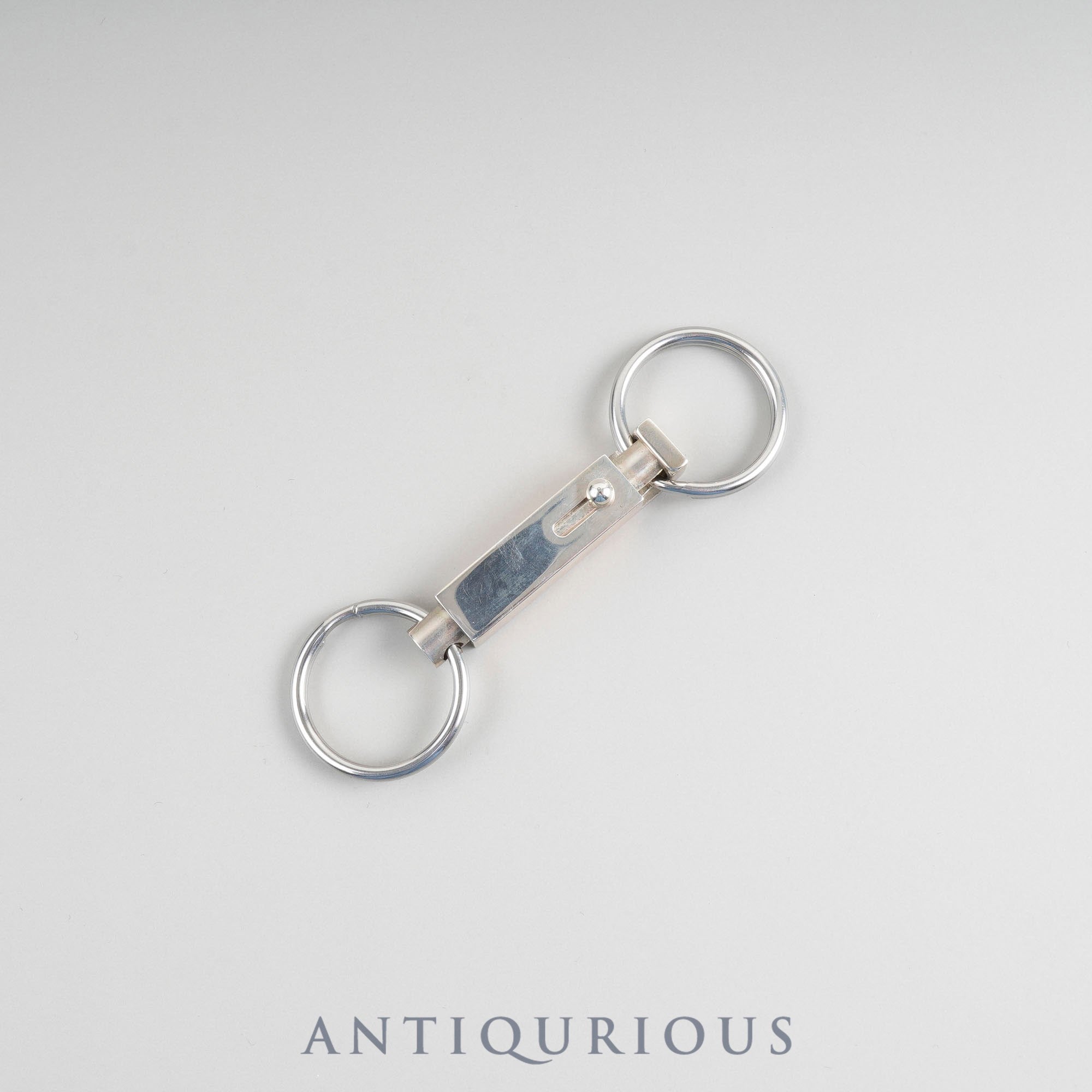 Tiffany Engine Turn Double Key Ring, 925 x Metal, Box, Dust Bag