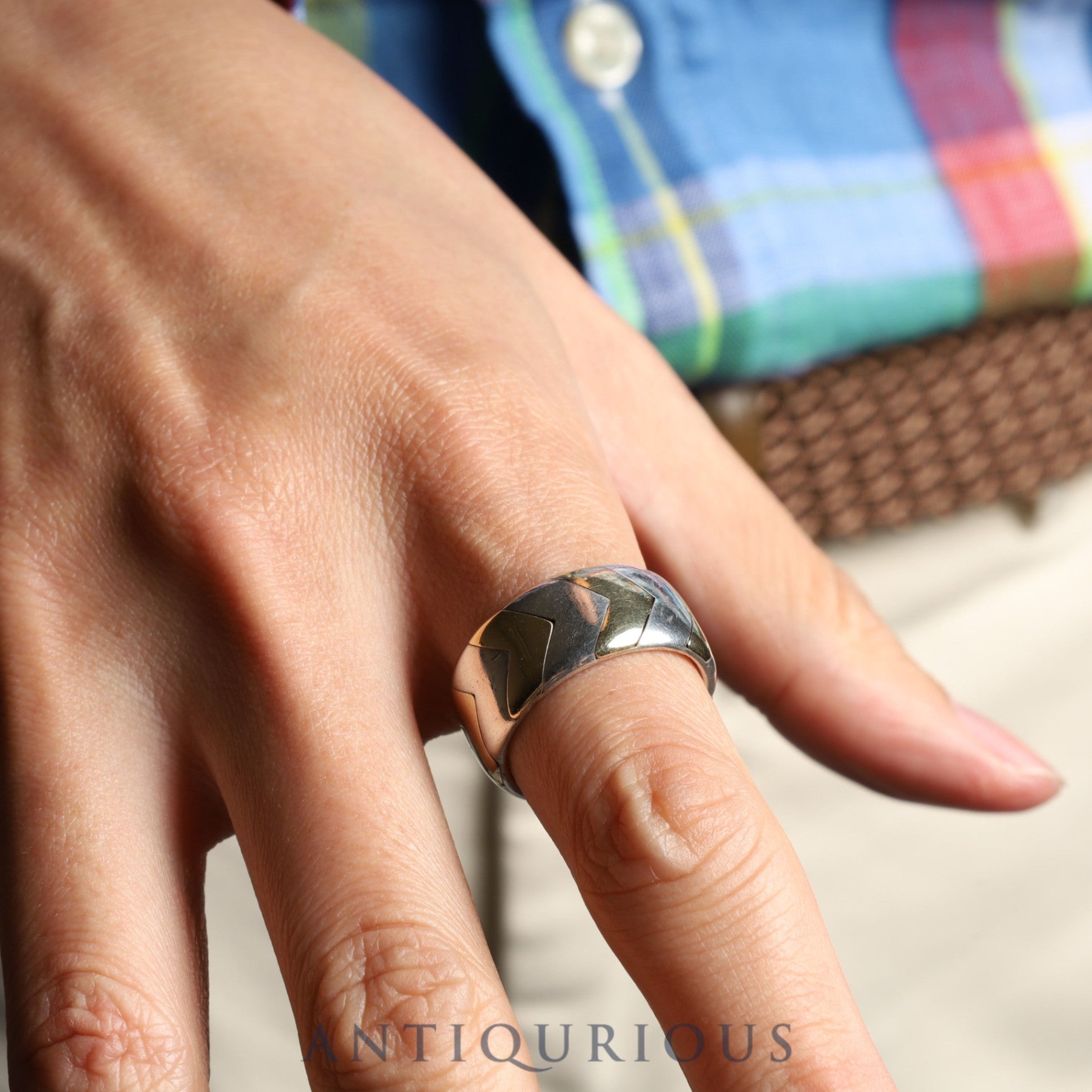 ティファニー リング ヘリンボーン コンビ