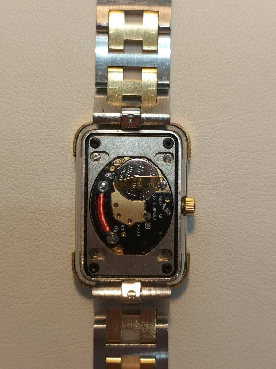 エルメス クロアジュール CR1.240 クォーツ Cal.976.001 SS/GP SS/GP ホワイト文字盤 オーバーホール済み