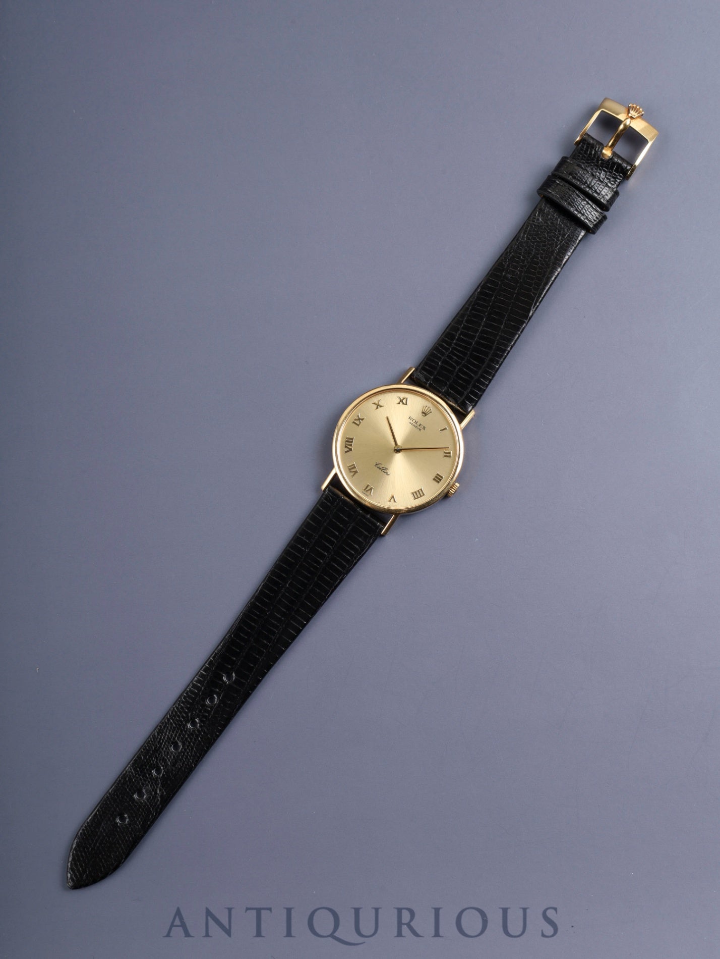 ロレックス チェリーニ 5112 手巻き Cal.1601 750YG 革 純正ピンバックル(750YG) シャンパン文字盤 L番台 保証書(1990年) オーバーホール済み