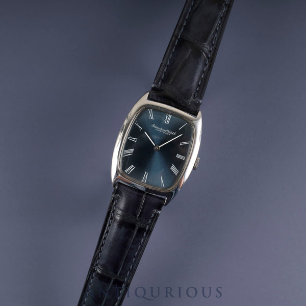 IWC オールドインター シャウハウゼン 2582 手巻き Cal.423 SS 革 社外尾錠 ブルーローマン文字盤 オーバーホール済み