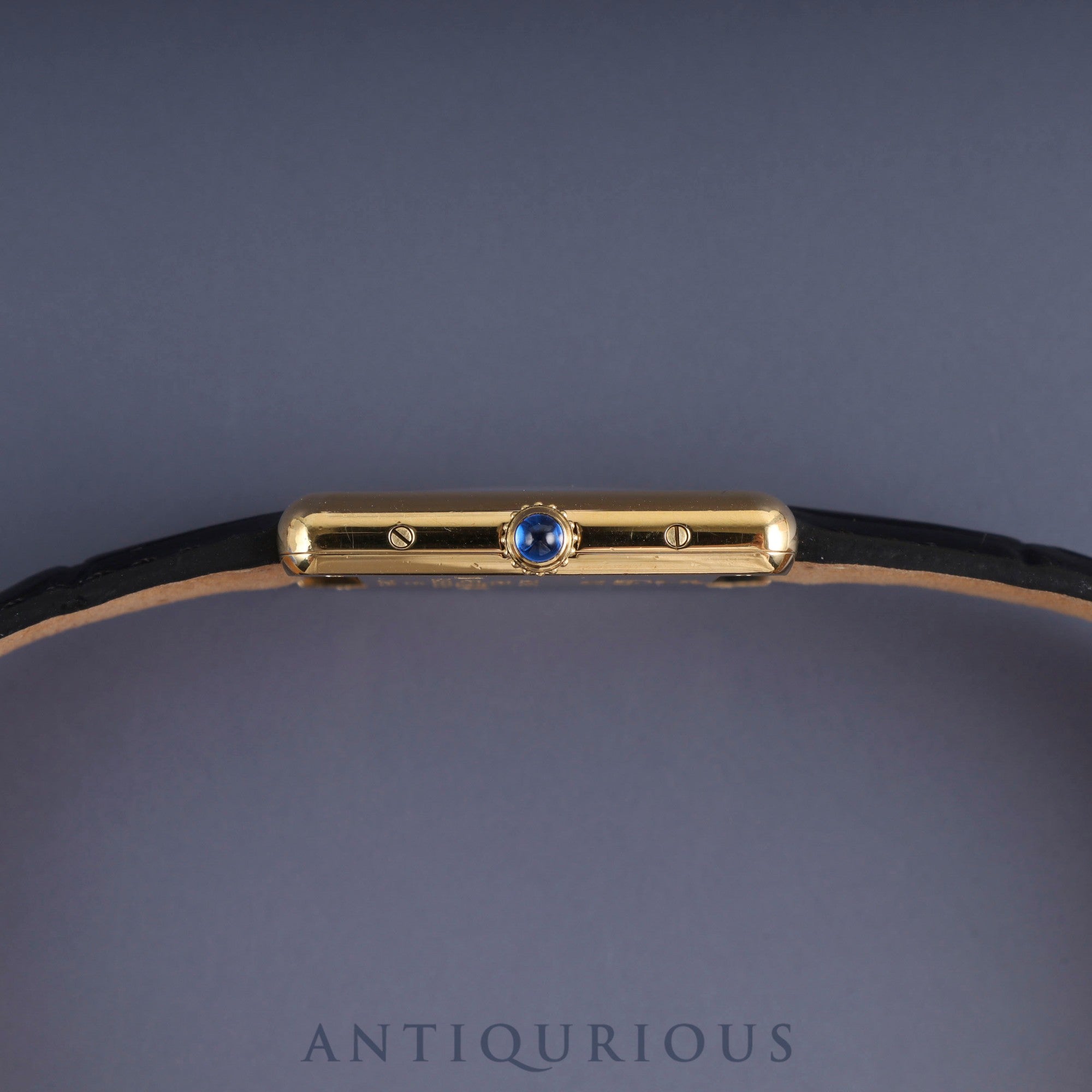 カルティエ マストタンク LM 1615 クォーツ Cal.90 SV925 革 純正Dバックル(GP) オパラン文字盤 オーバーホール済み