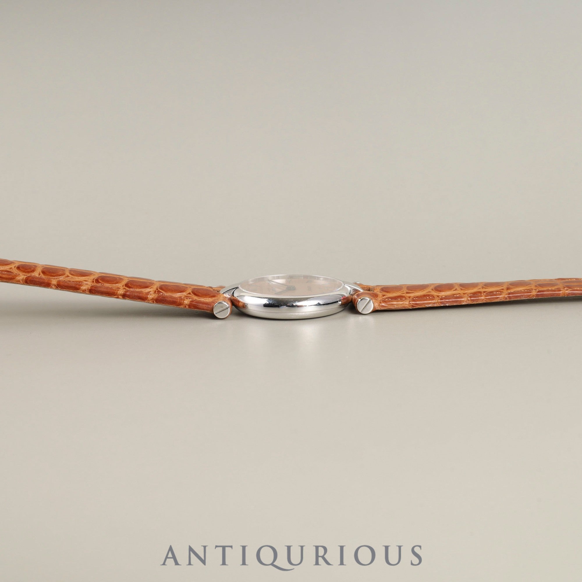 カルティエ マスト ヴァンドーム VLC SM 1850 クォーツ Cal.90 SV925 革 純正Dバックル(SS) カッパー文字盤 オーバーホール済み 世界500本限定