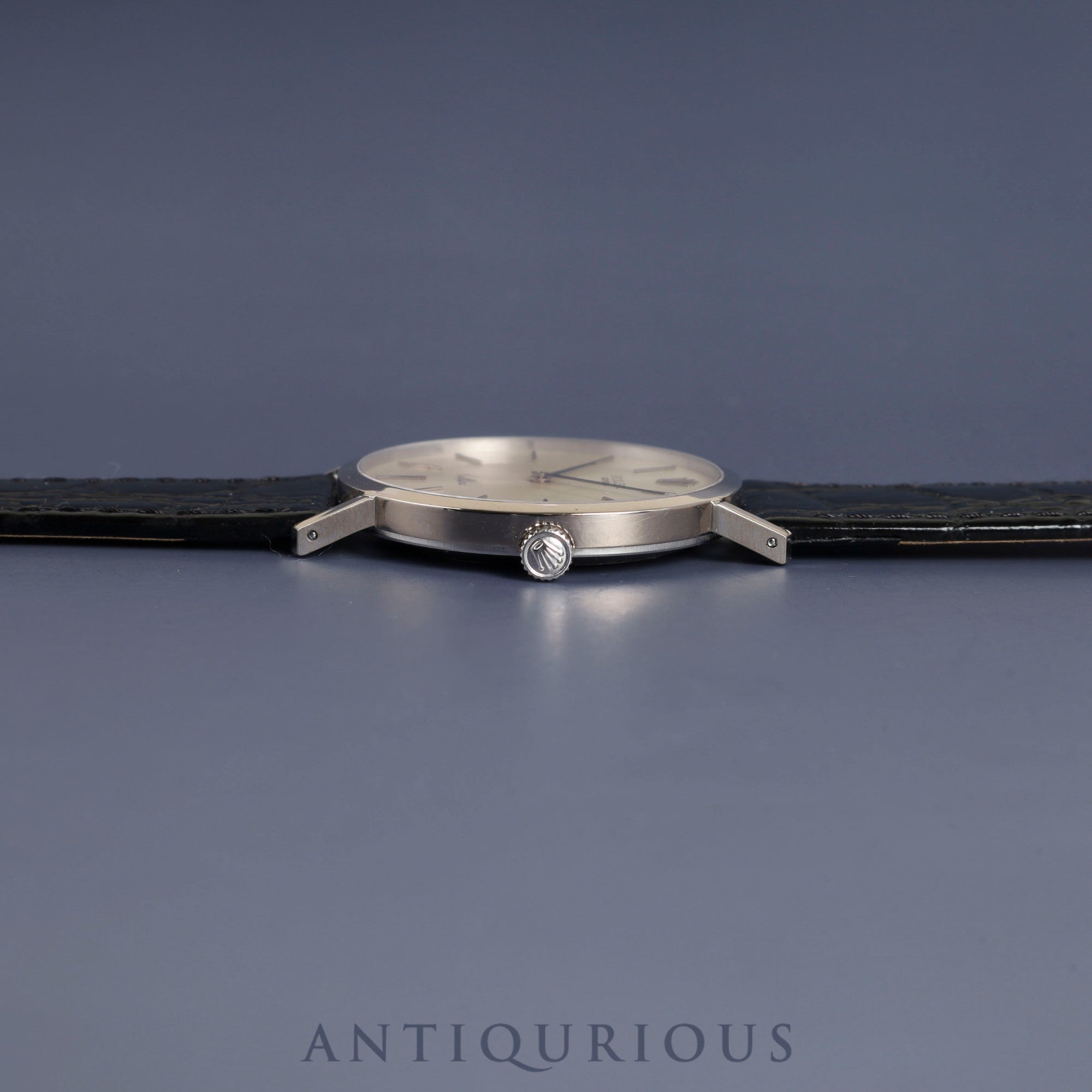 Rolex Cellini 4112 Manual winding Cal.1600 750 Leather Genuine buckle (SS) Silver dial No.4 (1974) Overhauled