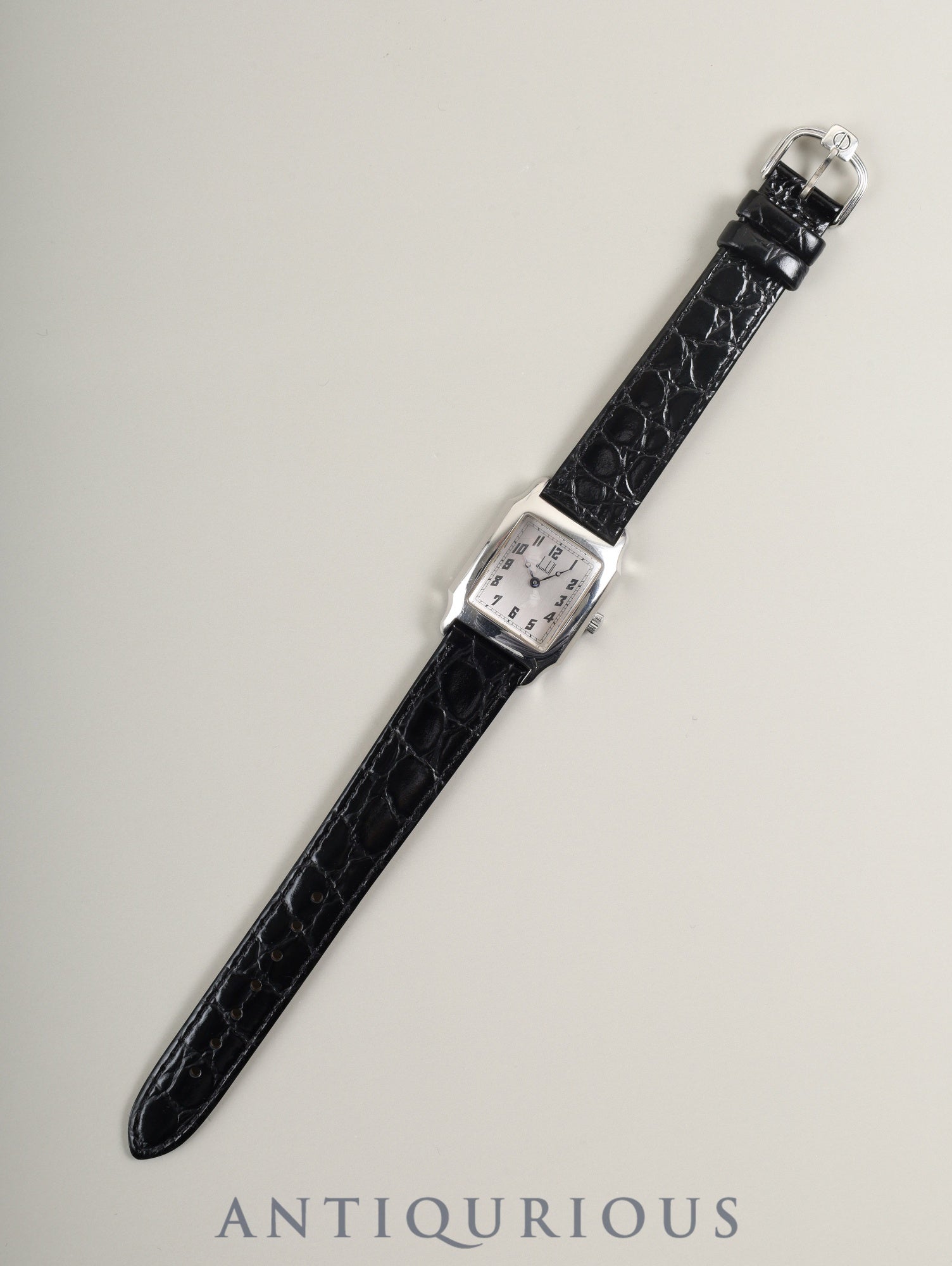 ダンヒル センテナリー 手巻き SS 革 純正尾錠(SS)シルバー文字盤 オーバーホール済み