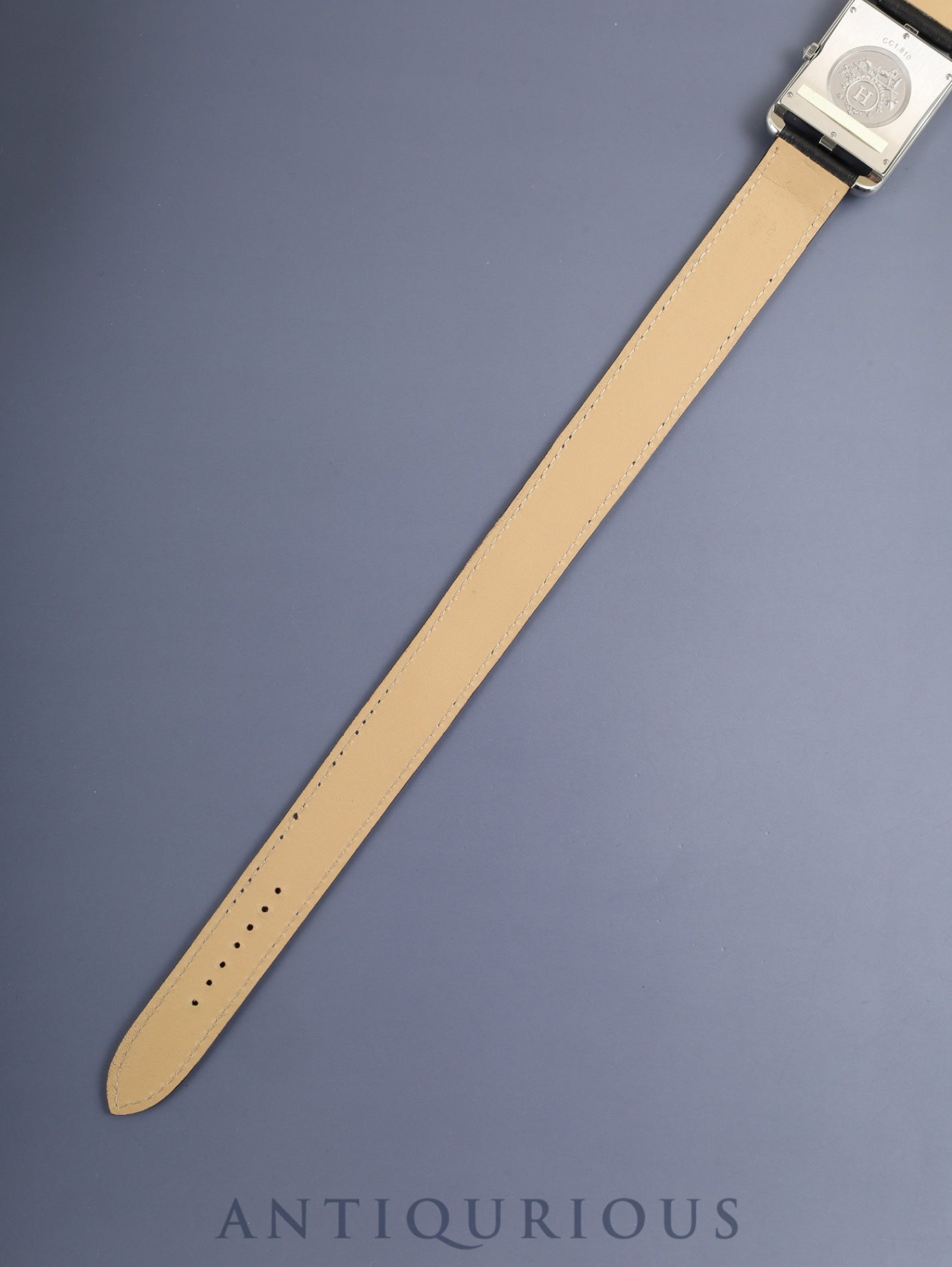 Hermes Cape Cod CC1.810 Quartz Cal.164111 Stainless Steel Leather Strap Original Buckle (Stainless Steel) Silver Arabic Dial Overhauled