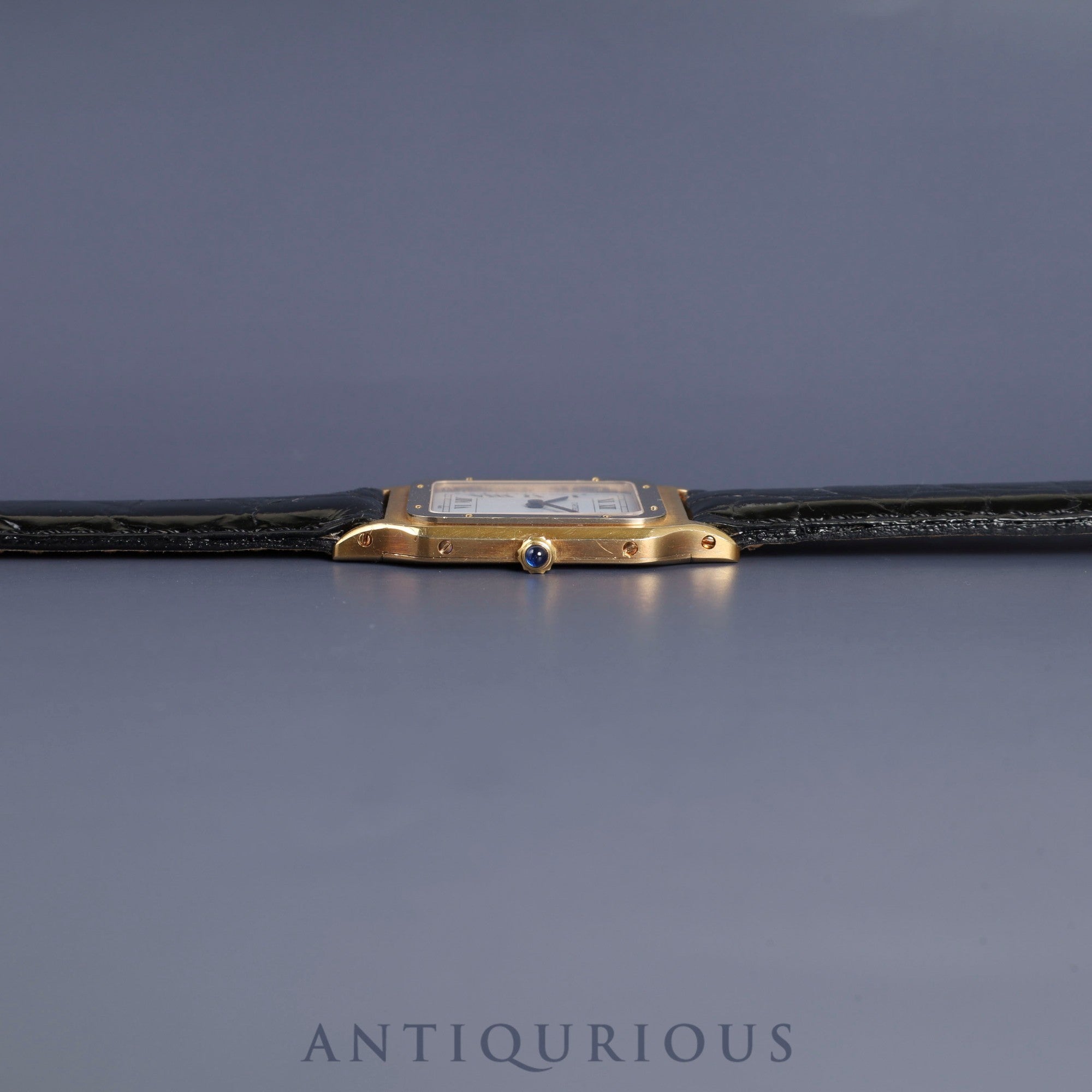 Cartier Santos-Dumont LM 9606 Manual winding Cal.21 750 Leather Genuine buckle (GP) White Roman dial Overhauled