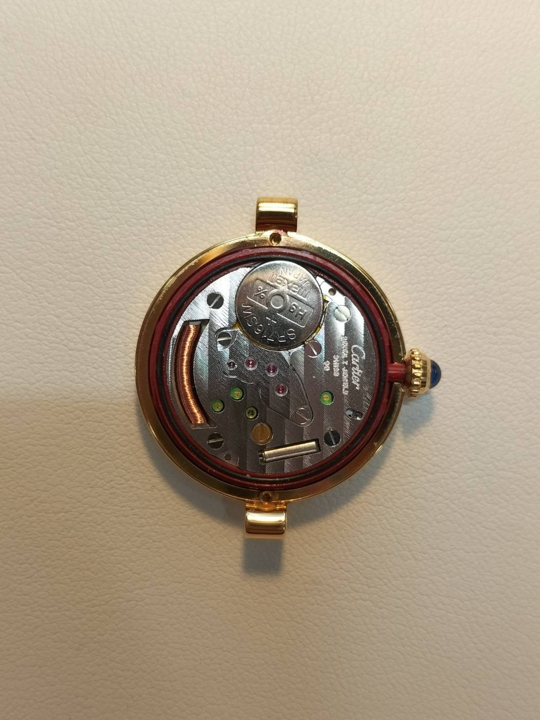 カルティエ マスト ヴァンドーム VLC SM W1002353 / 1815 クォーツ Cal.90 SV925 革 純正尾錠(GP)アイボリー4点ローマン文字盤 1980年代半ば~1994年頃 箱 冊子 保証書(1997年)オーバーホール済み