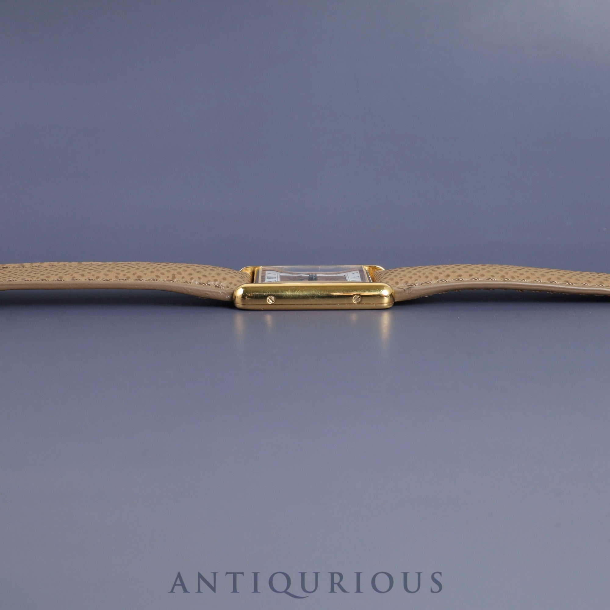 カルティエ マストタンク LM 590005 クォーツ Cal.90 SV925 革 純正尾錠(GP) フロントトリニティ文字盤 オーバーホール済み 新品仕上げ済み