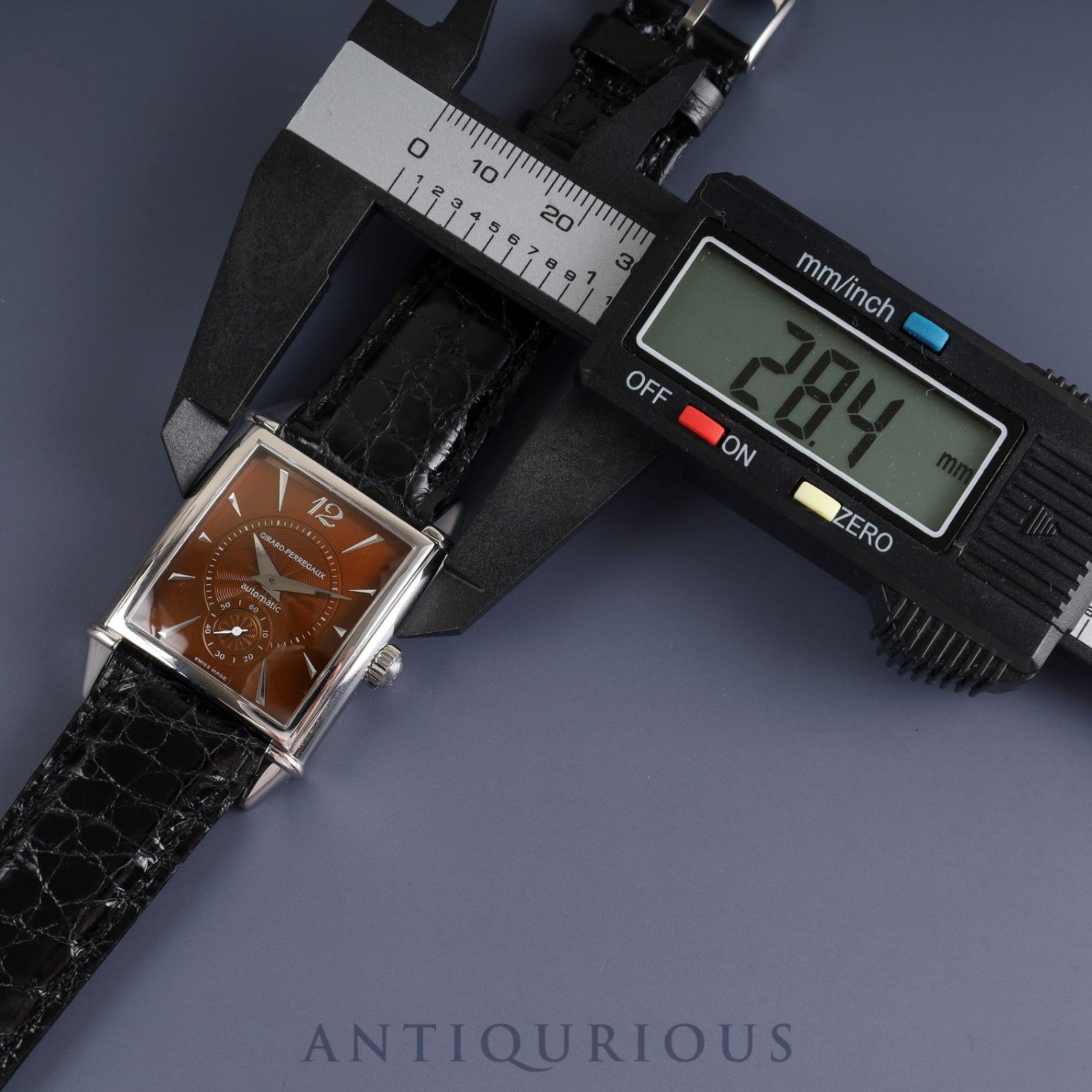 ジラールぺルゴ ヴィンテージ 1945 25930.0.11.316 自動巻き Cal.3200 SS 革 純正尾錠(SS) ブラウン文字盤 保証書(2004年) 冊子 オーバーホール済み