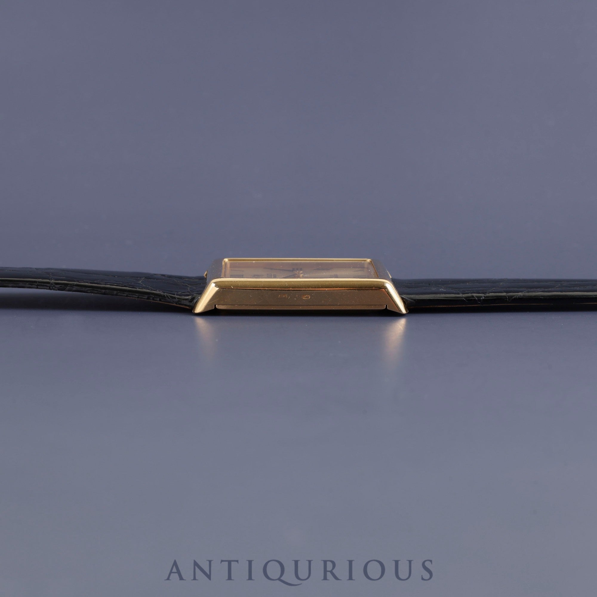 Rolex Cellini 4105 Manual winding Cal.1601 YG Leather Genuine buckle (GP) Gold Roman dial 4th series (1975) Overhauled