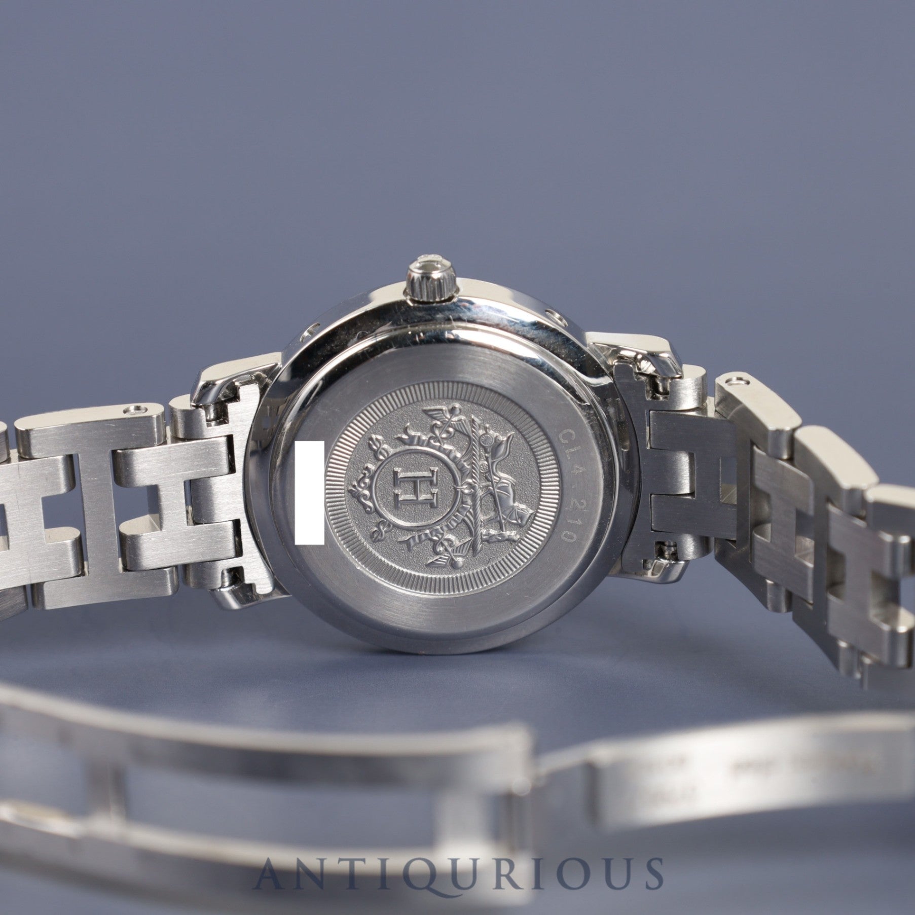 Hermes Clipper CL4.210 Quartz SS SS Blue Shell Dial Box Warranty (2004) Overhauled