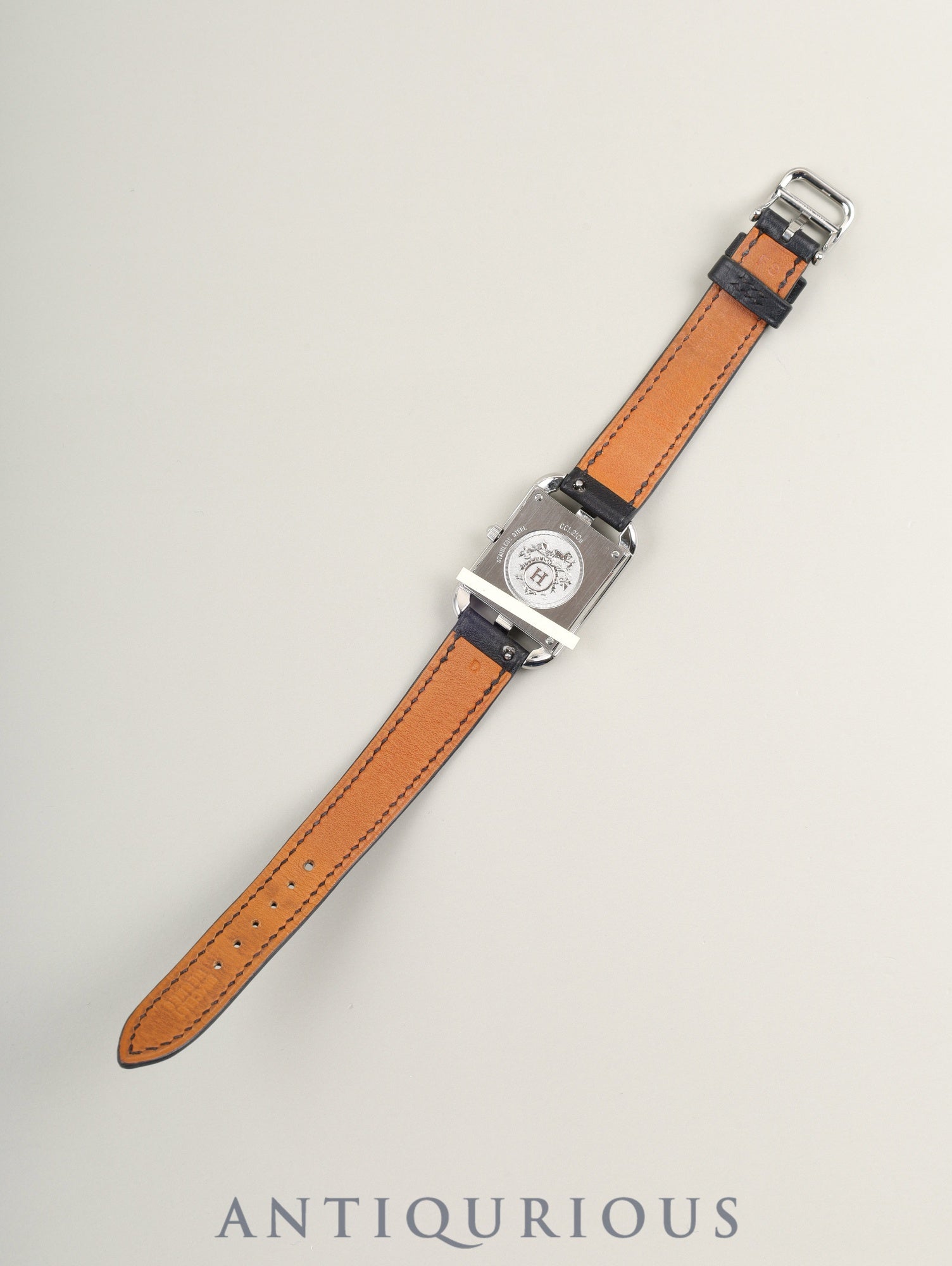 エルメス ケープコッド CC1.210a クォーツ Cal.976.001 SS 純正革ベルト(D刻印:2019年)純正ピンバックル(SS)ホワイトアラビア文字盤 箱 冊子 保証書(個人名記載あり)オーバーホール済み