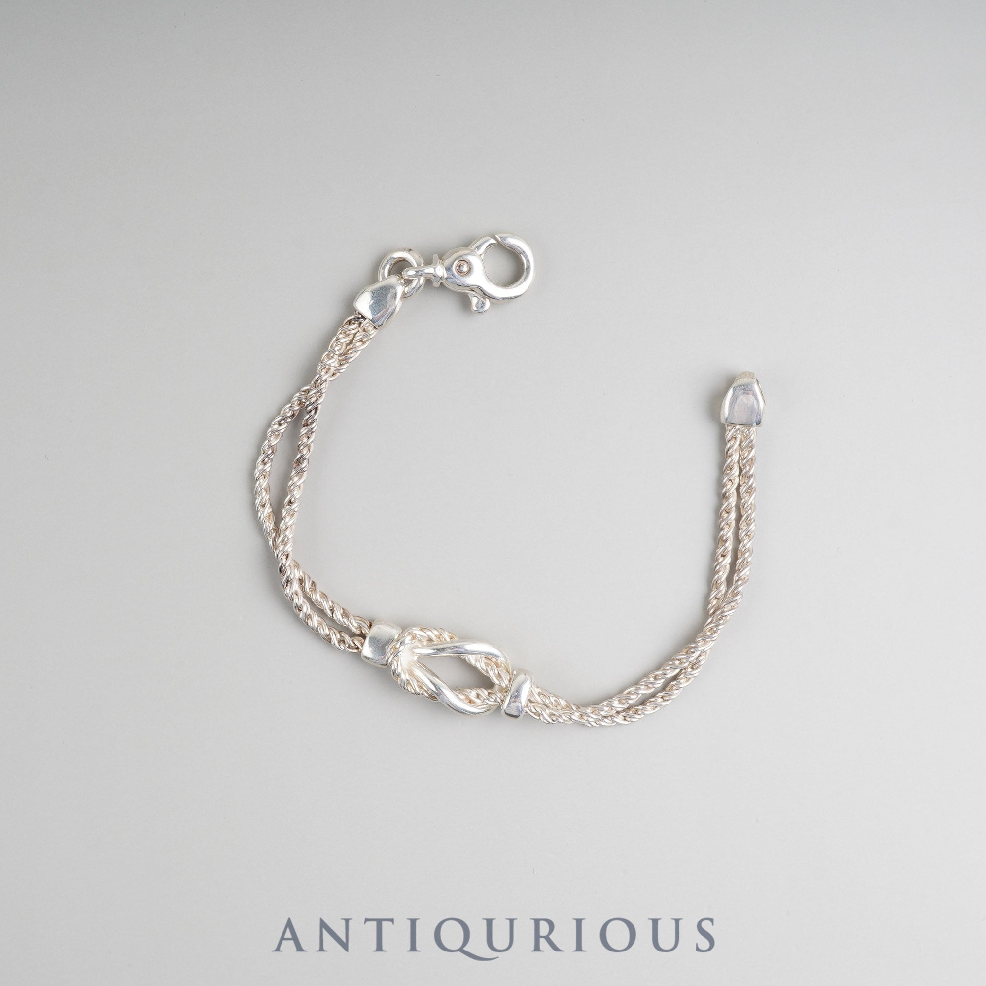 Tiffany Bracelet Center Knot Double Rope SV925 Dust Bag Box