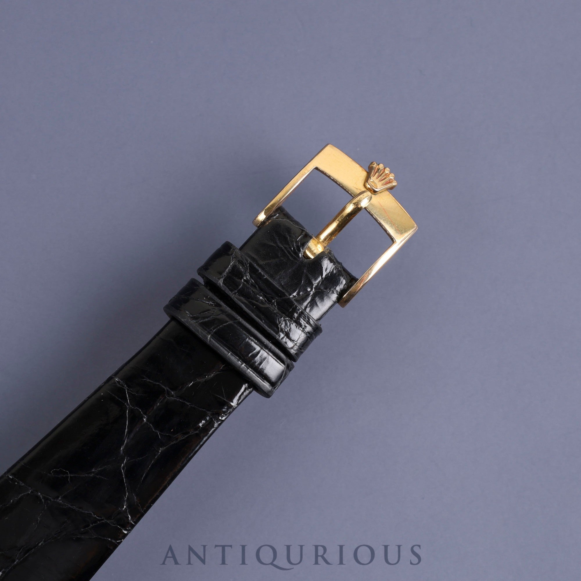 Rolex Cellini 4105 Manual winding Cal.1601 YG Leather Genuine buckle (GP) Gold Roman dial 4th series (1975) Overhauled