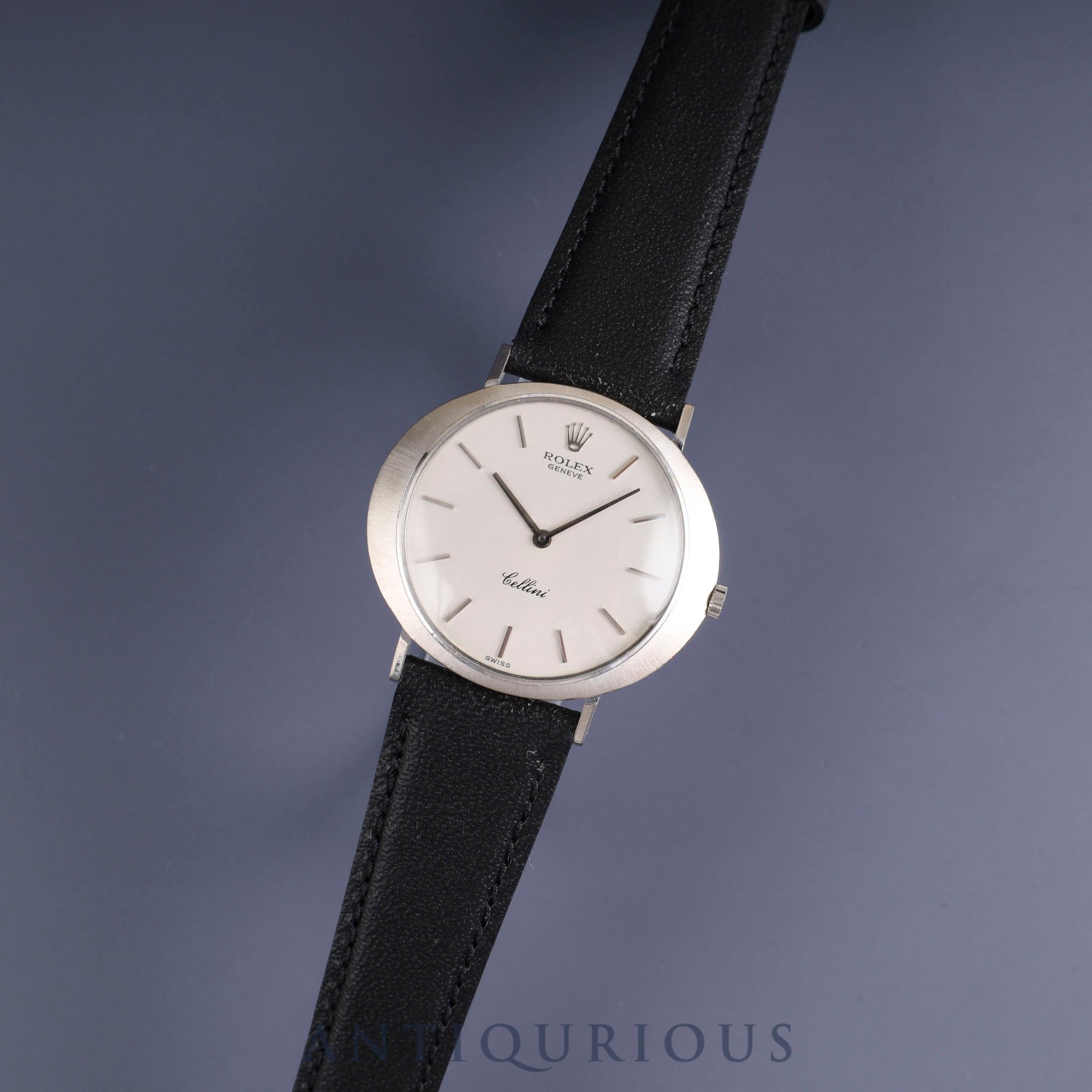 Rolex Cellini 3756 Manual winding Cal.1600 750 Leather Genuine buckle (GP) Silver dial 18th series (1965) Overhauled