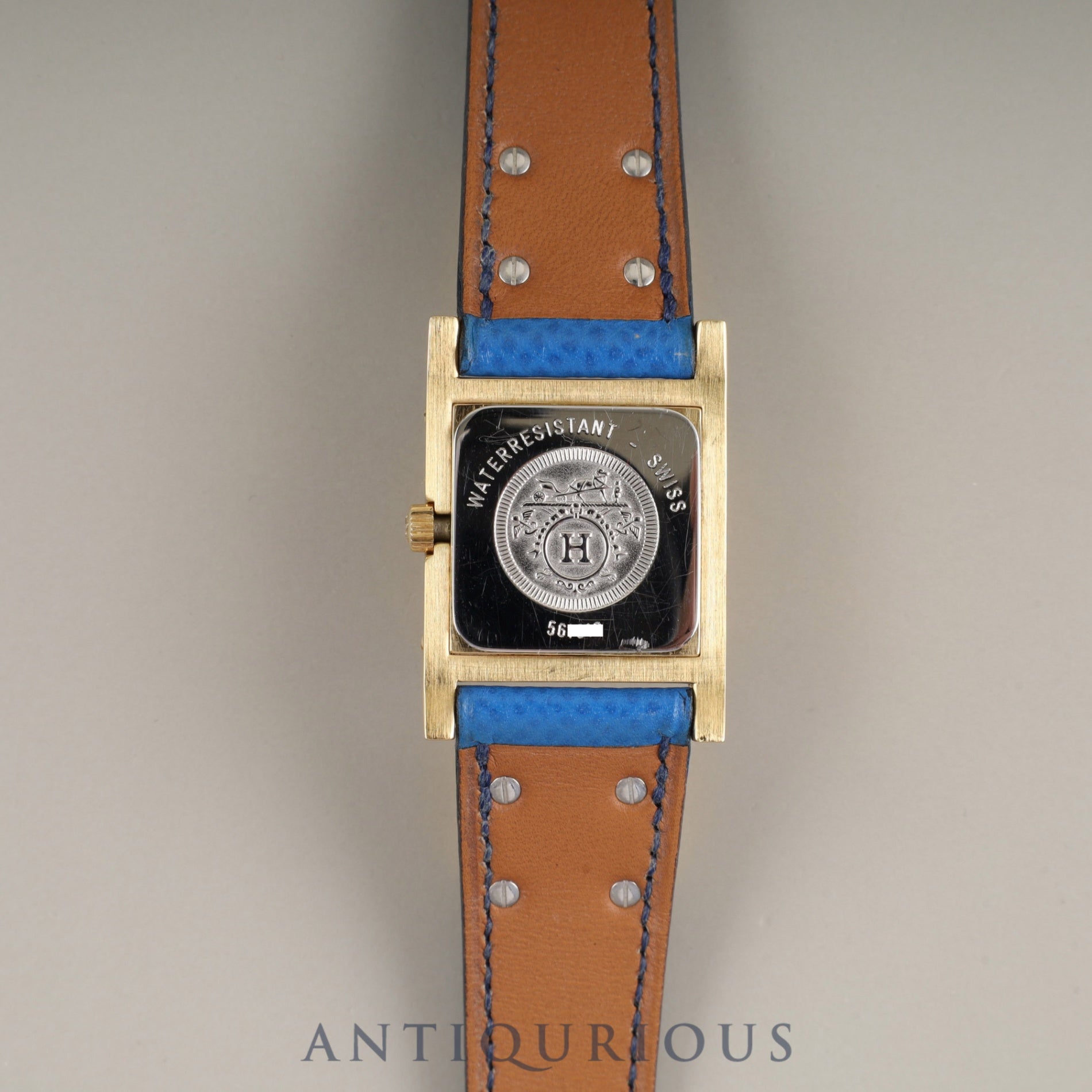 エルメス メドール11.01 クォーツ Cal.976.001 GP 純正革ベルト(◯V刻印:1992年) 純正尾錠(GP) ホワイト文字盤 ケース オーバーホール済み