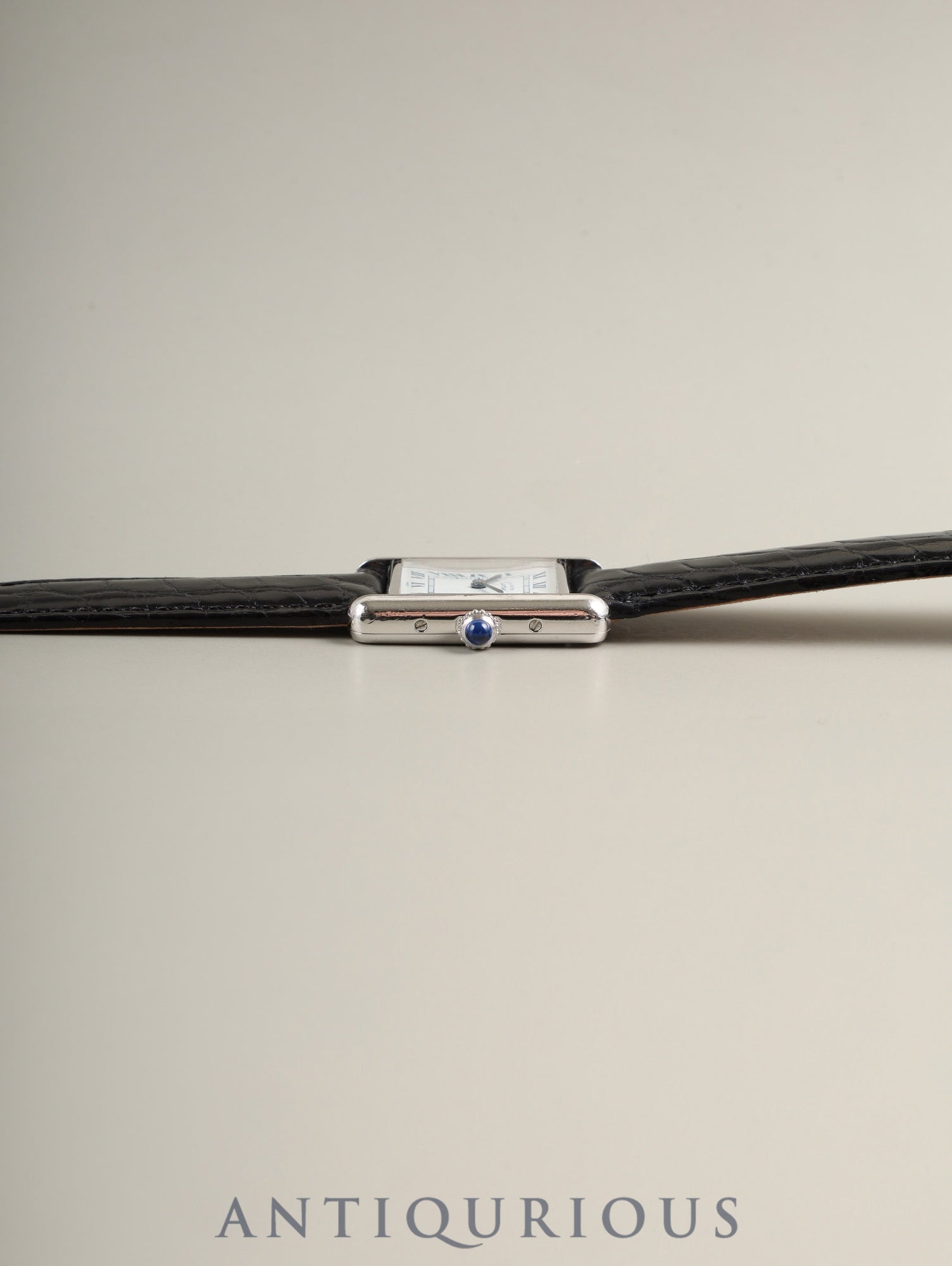 カルティエ マストタンク SM 6057002 クォーツ Cal.- SV925 革 純正Dバックル(SS)ホワイトローマン文字盤 (SWISS表記)カルティエブティックにてコンプリートサービス済み