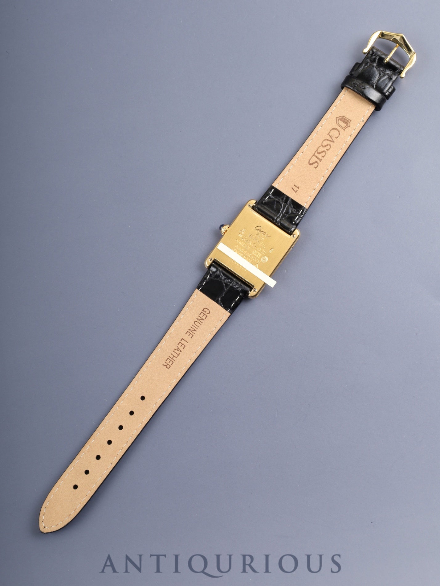 カルティエ マストタンク LM W1006254 / 590005 クォーツ Cal.90 SV925 革 純正ピンバックル(GP)サイドトリニティ文字盤(SWISS表記)オーバーホール済み 新品仕上げ済み