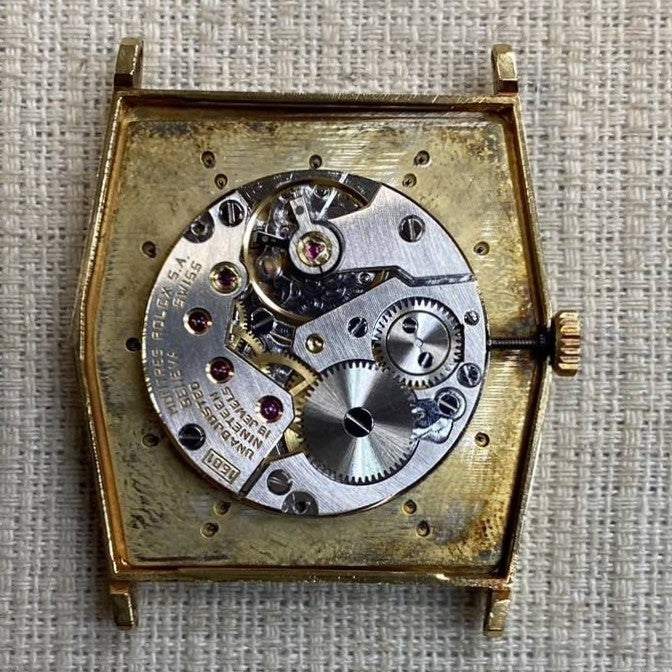 Rolex Cellini 4122 Manual winding Cal.1601 YG Leather Genuine buckle (GP) Gold dial No. 4 Overhauled