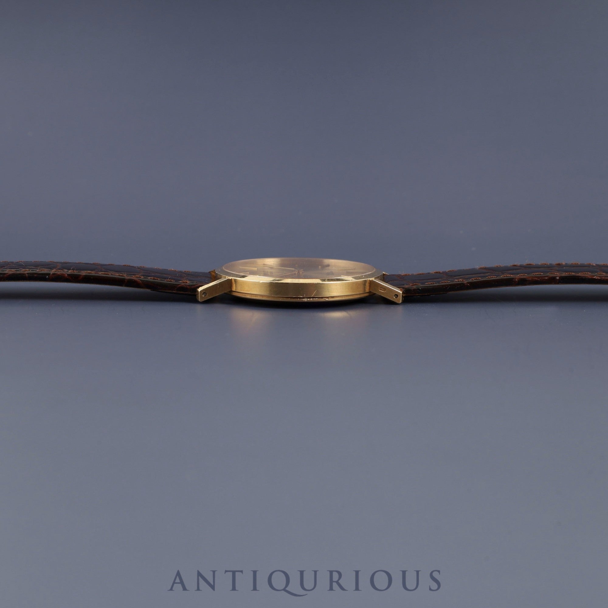 Rolex Cellini 4112 Manual Winding Cal. 1601 750 Leather Strap Genuine Buckle (GP) Gold Dial 43 Series (1975) Warranty (1984) Overhauled