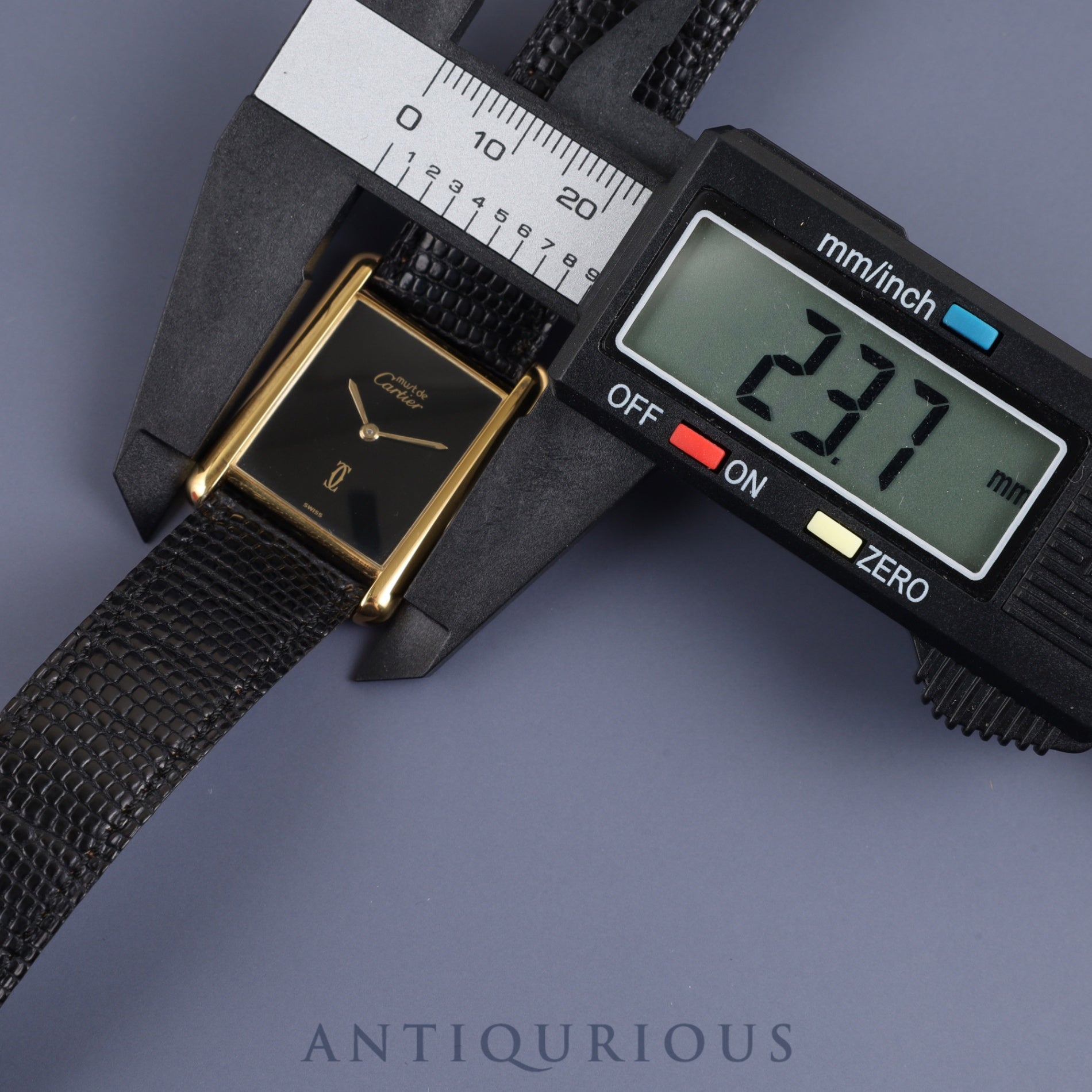 Cartier Must Tank LM 6 81006 Quartz Cal.81 SV925 Genuine leather strap Genuine buckle (GP) Black onyx dial Box Warranty card (no date written) Overhauled