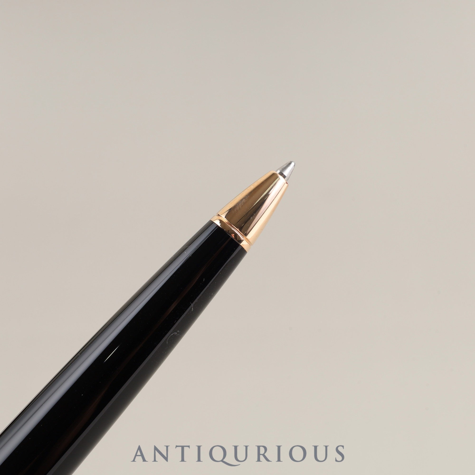 Cartier ballpoint pen Santos Dumont resin GP black x gold box case