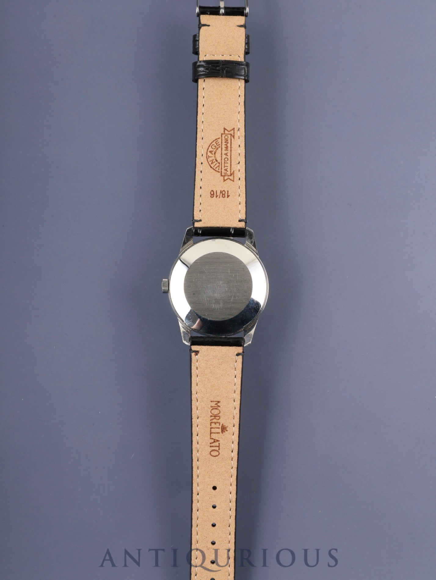 IWC Old Inter Round Automatic Caliber C.854B Stainless Steel Movement with Leather Strap, Aftermarket Buckle (SS), Silver Dial, Overhauled