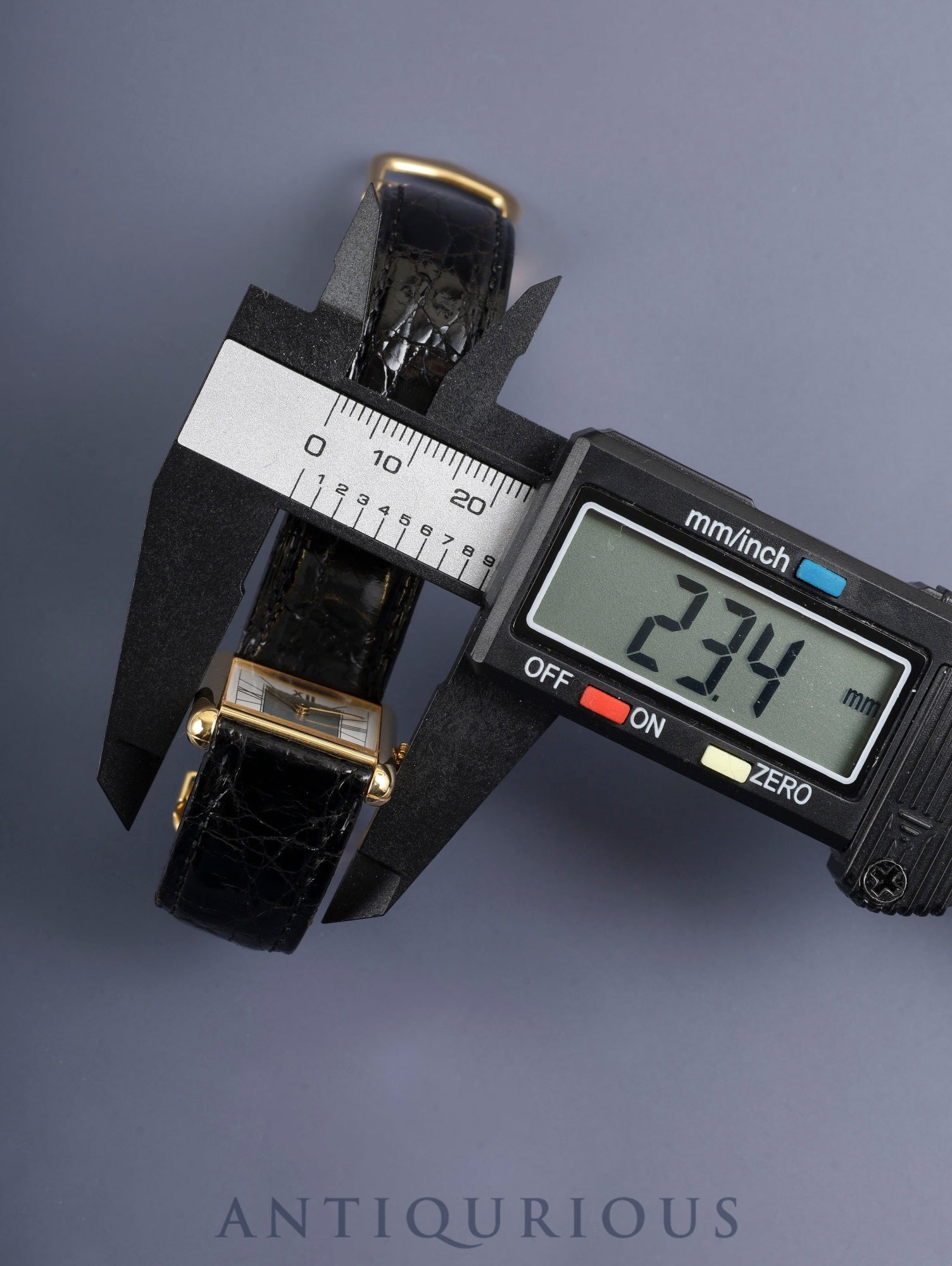 Cartier Must Tank LM 590005 Quartz Cal.90 SV925 Leather Original GP Deployment Buckle Center Gray Roman Dial (SWISS Dial) Overhauled, Polished
