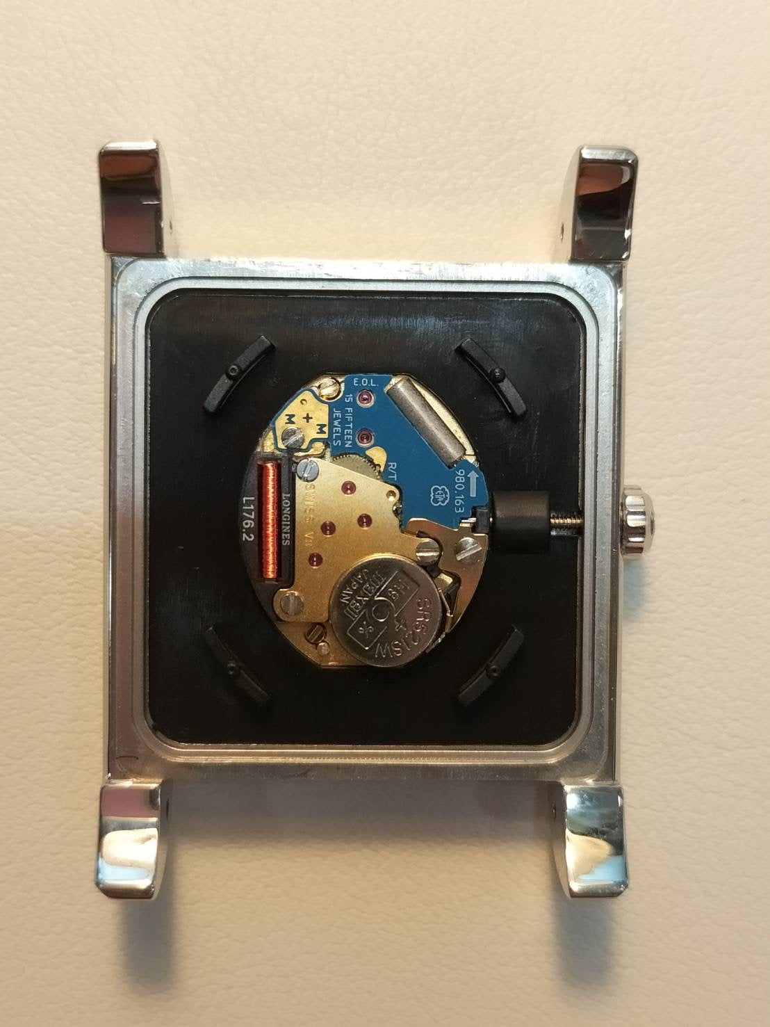 ロンジン ドルチェヴィータ L5.673.4 クォーツ Cal.980.163 SS 革 純正尾錠(SS)ホワイトアラビア文字盤 オーバーホール済み