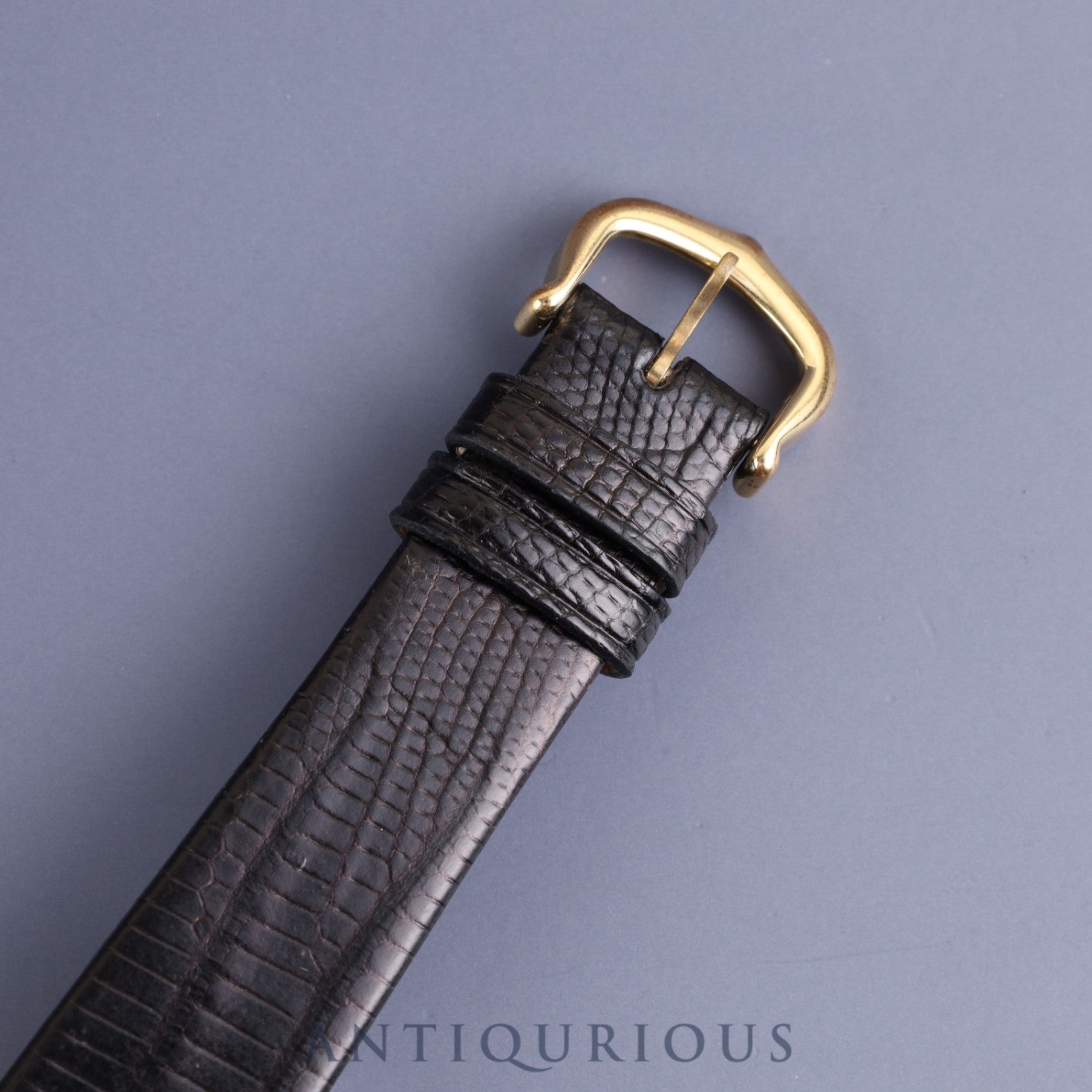 カルティエ マストタンク LM 手巻き Cal.78-1 SV925 革 純正尾錠(GP)ブラックオニキス文字盤 箱 オーバーホール済み